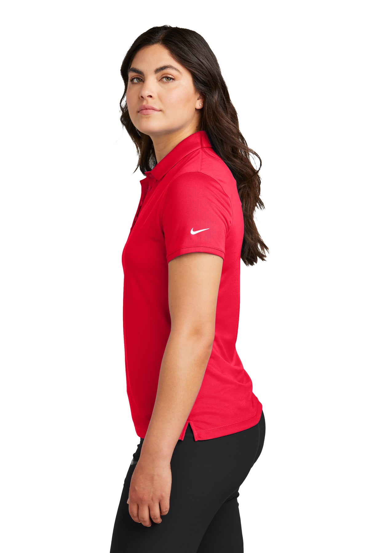 Nike Women's Victory Solid Polo NKDX6685 - University Red - side