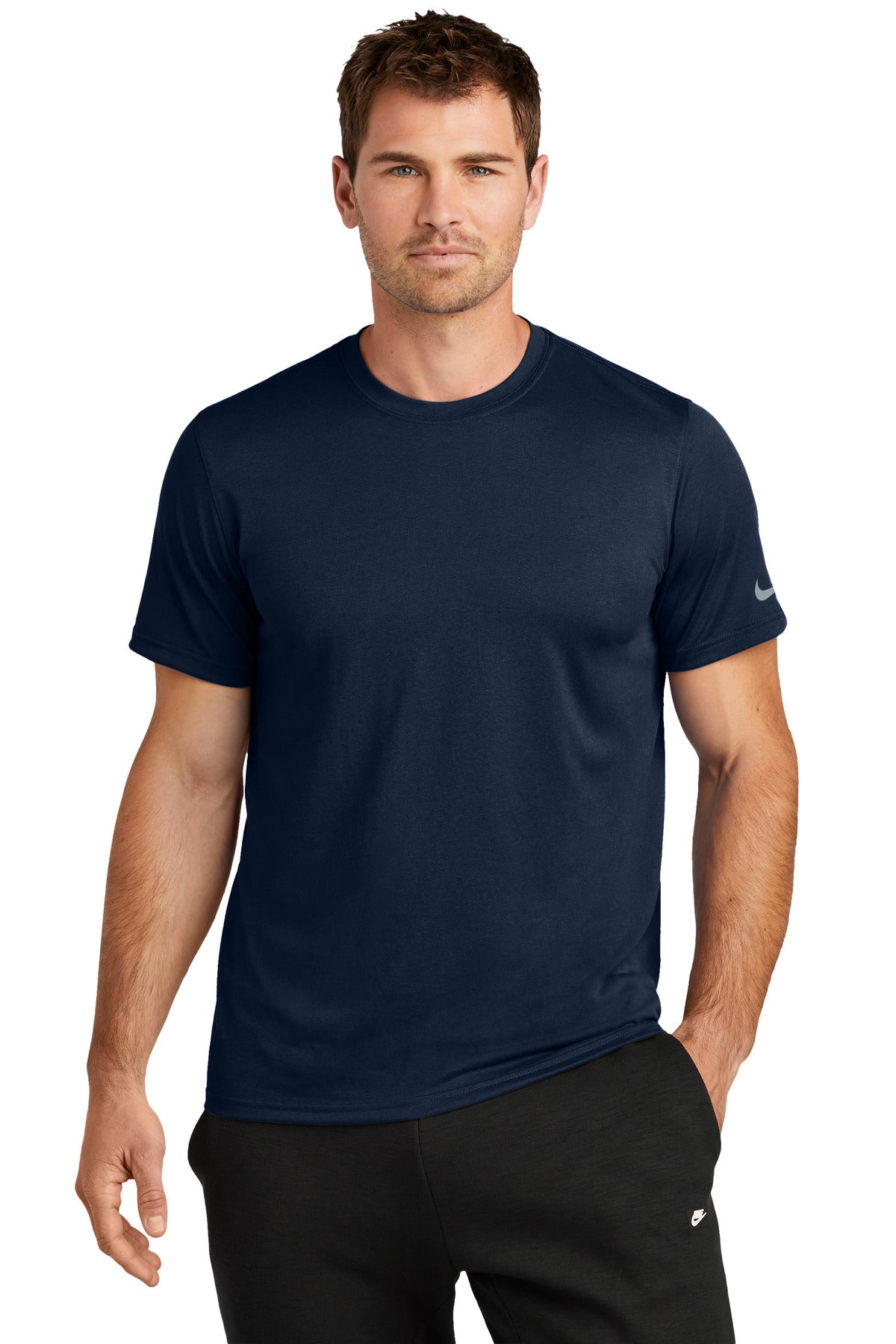 Nike Swoosh Sleeve rLegend Tee NKDX8730 - College Navy - front