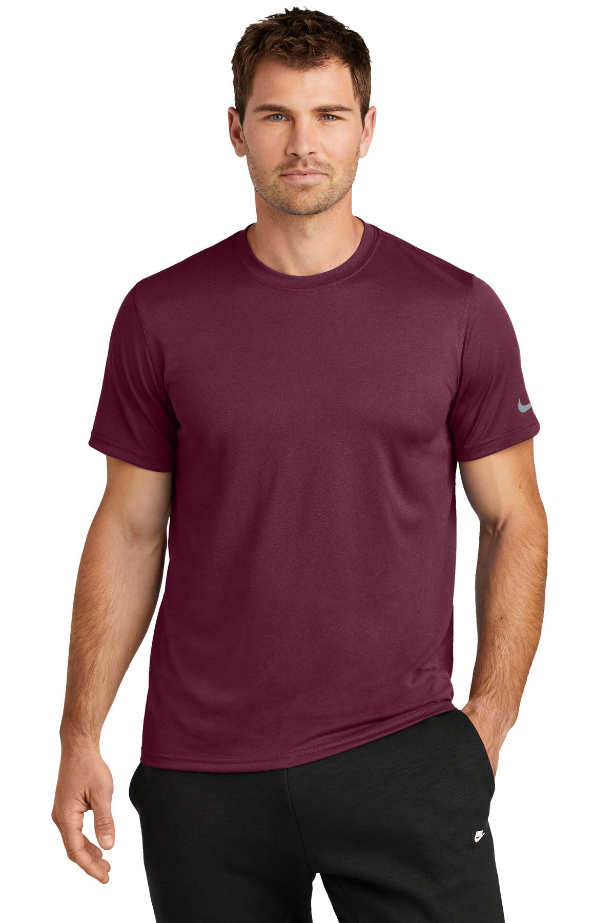 Nike Swoosh Sleeve rLegend Tee NKDX8730 - Deep Maroon - front