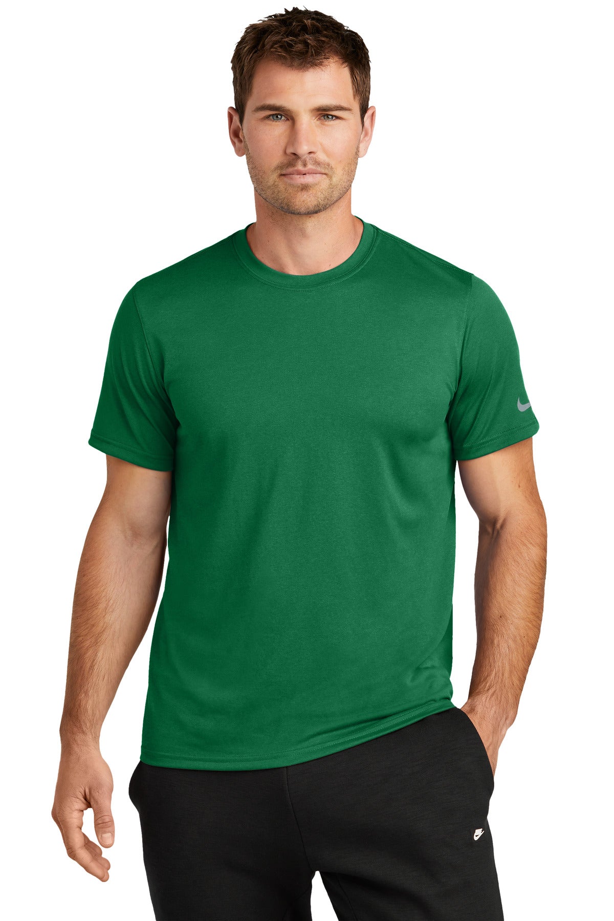 Nike Swoosh Sleeve rLegend Tee NKDX8730 - Gorge Green - front