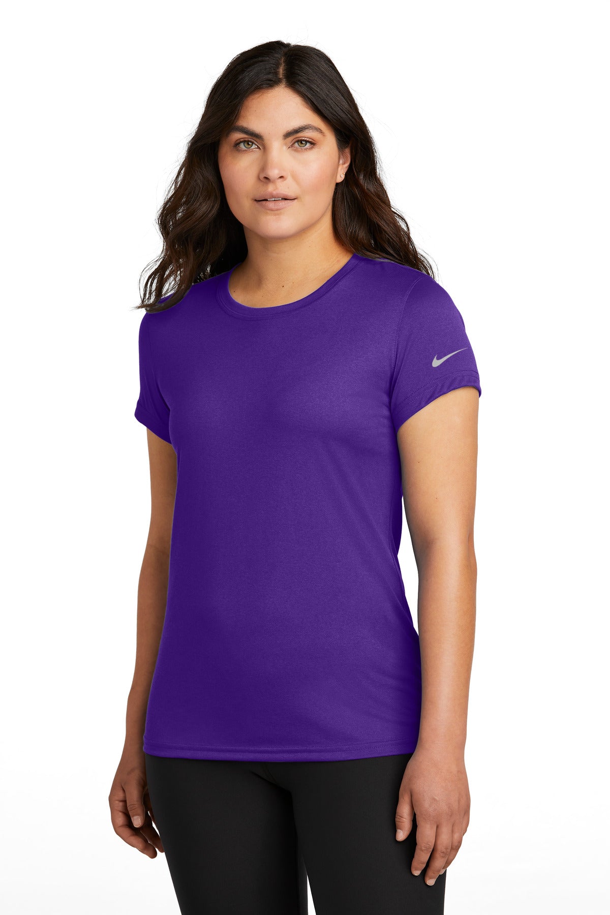 Nike Women's Swoosh Sleeve rLegend Tee NKDX8734 - Court Purple - front