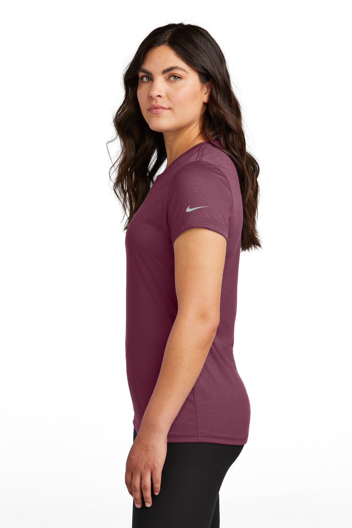 Nike Women's Swoosh Sleeve rLegend Tee NKDX8734 - Deep Maroon - side