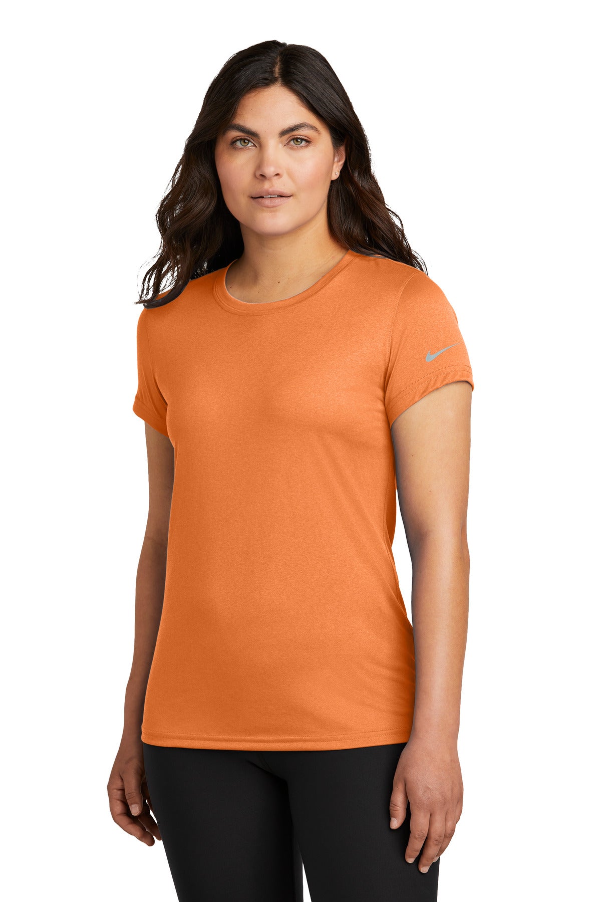 Nike Women's Swoosh Sleeve rLegend Tee NKDX8734 - Desert Orange - front
