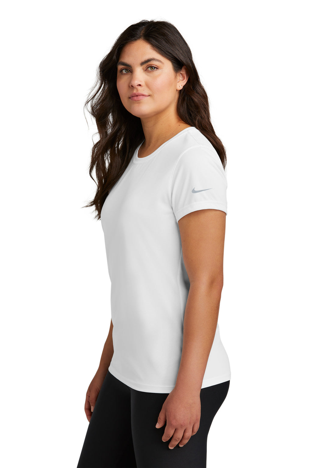 Nike Women's Swoosh Sleeve rLegend Tee NKDX8734 - White - side
