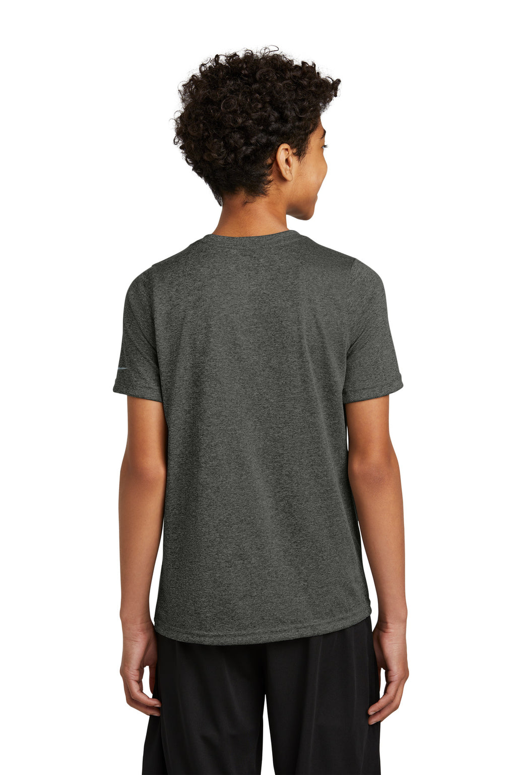 Nike Youth Swoosh Sleeve rLegend Tee NKDX8787 - Dark Smoke Heather - back