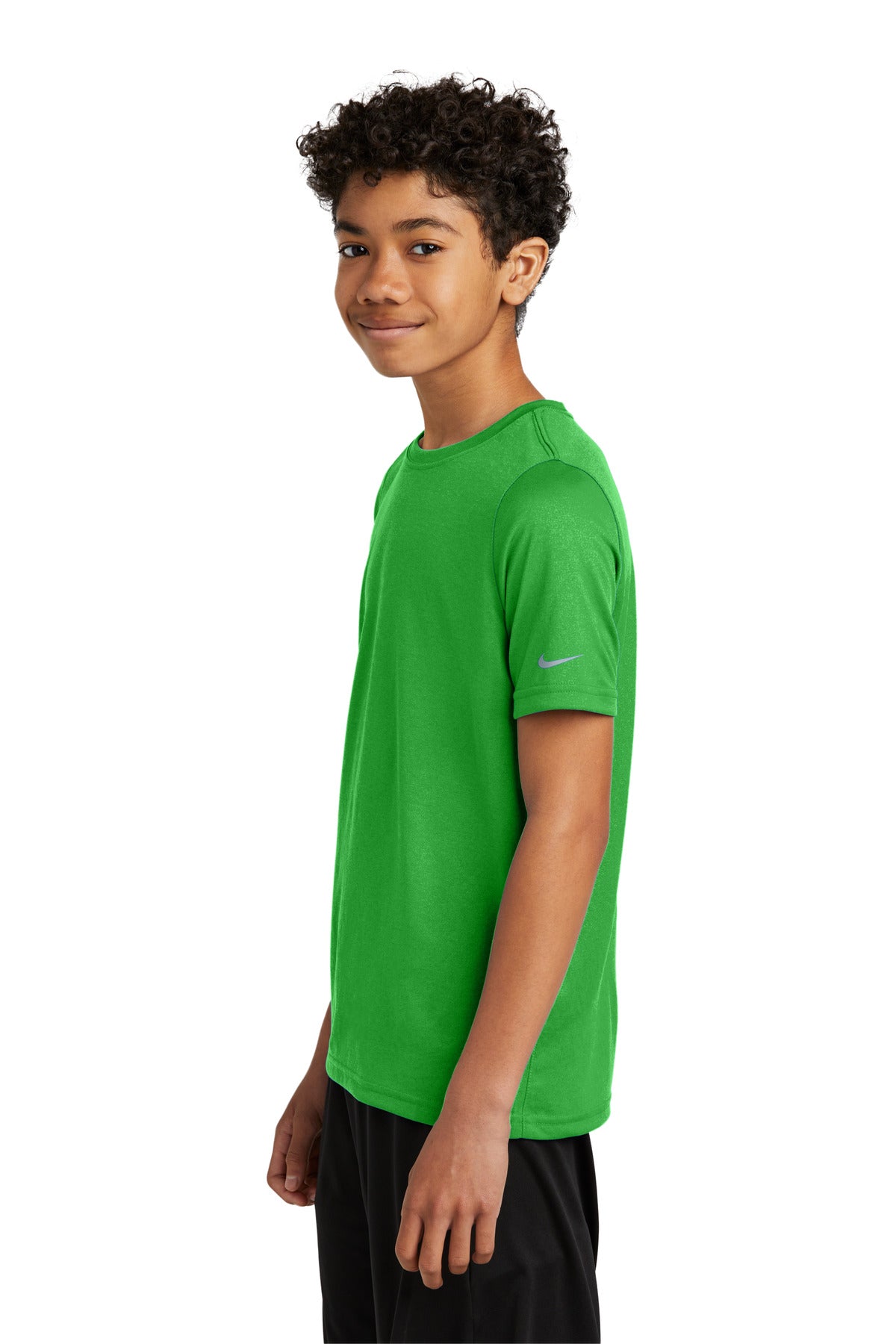 Nike Youth Swoosh Sleeve rLegend Tee NKDX8787 - Apple Green - side