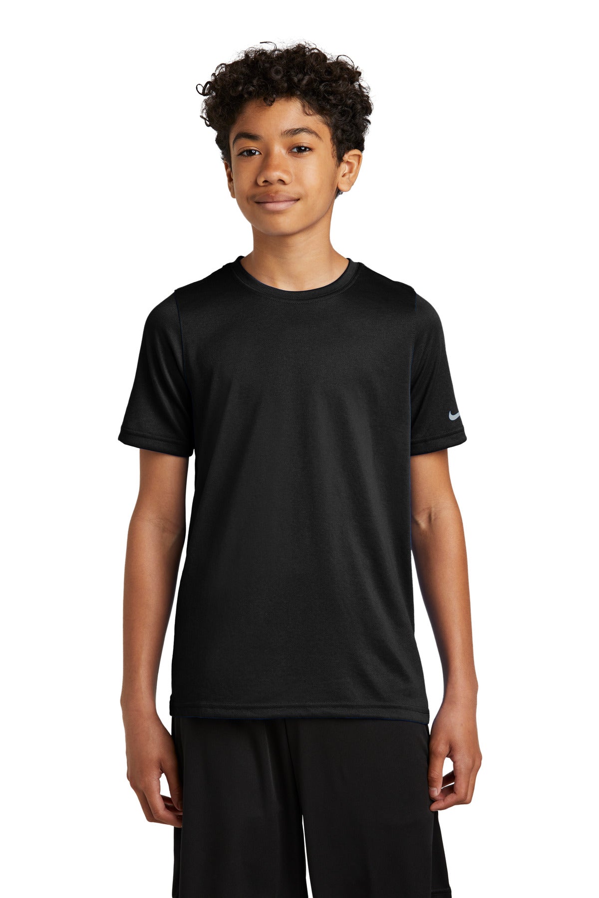 Nike Youth Swoosh Sleeve rLegend Tee NKDX8787 - Black - front