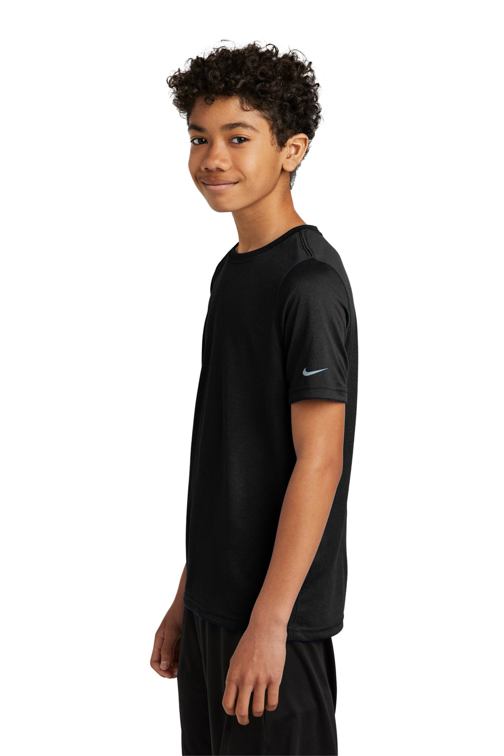 Nike Youth Swoosh Sleeve rLegend Tee NKDX8787 - Black - side