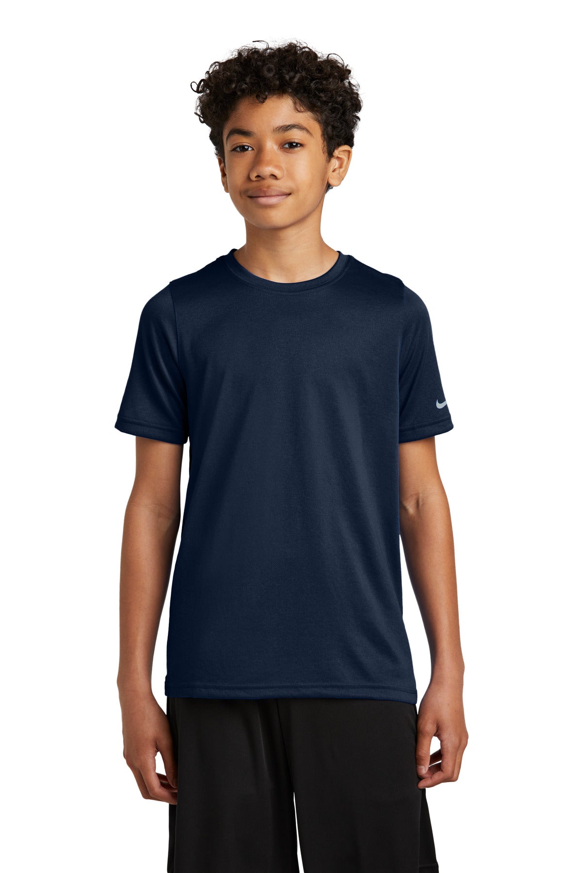 Nike Youth Swoosh Sleeve rLegend Tee NKDX8787 - College Navy - front