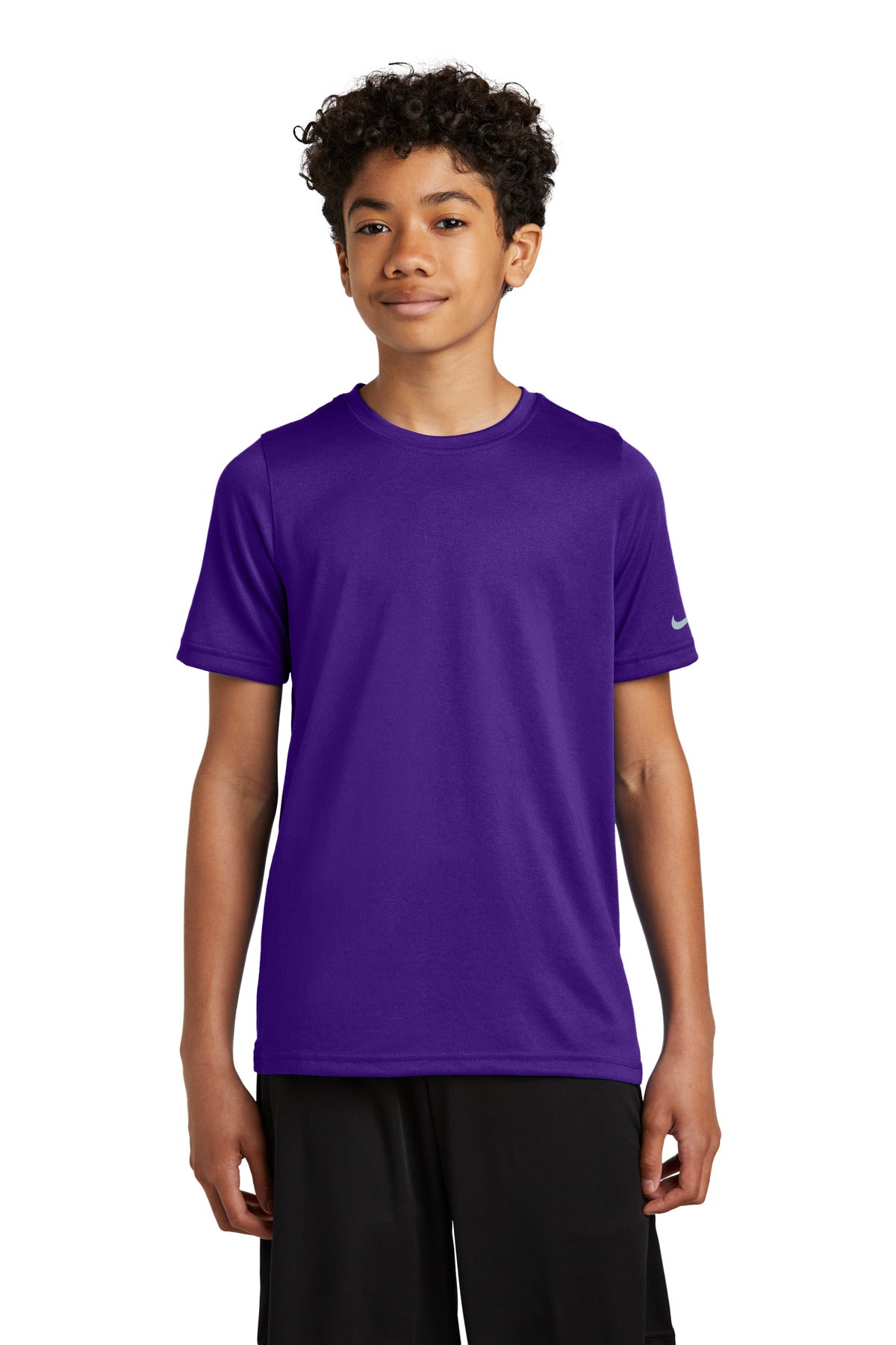 Nike Youth Swoosh Sleeve rLegend Tee NKDX8787 - Court Purple - front