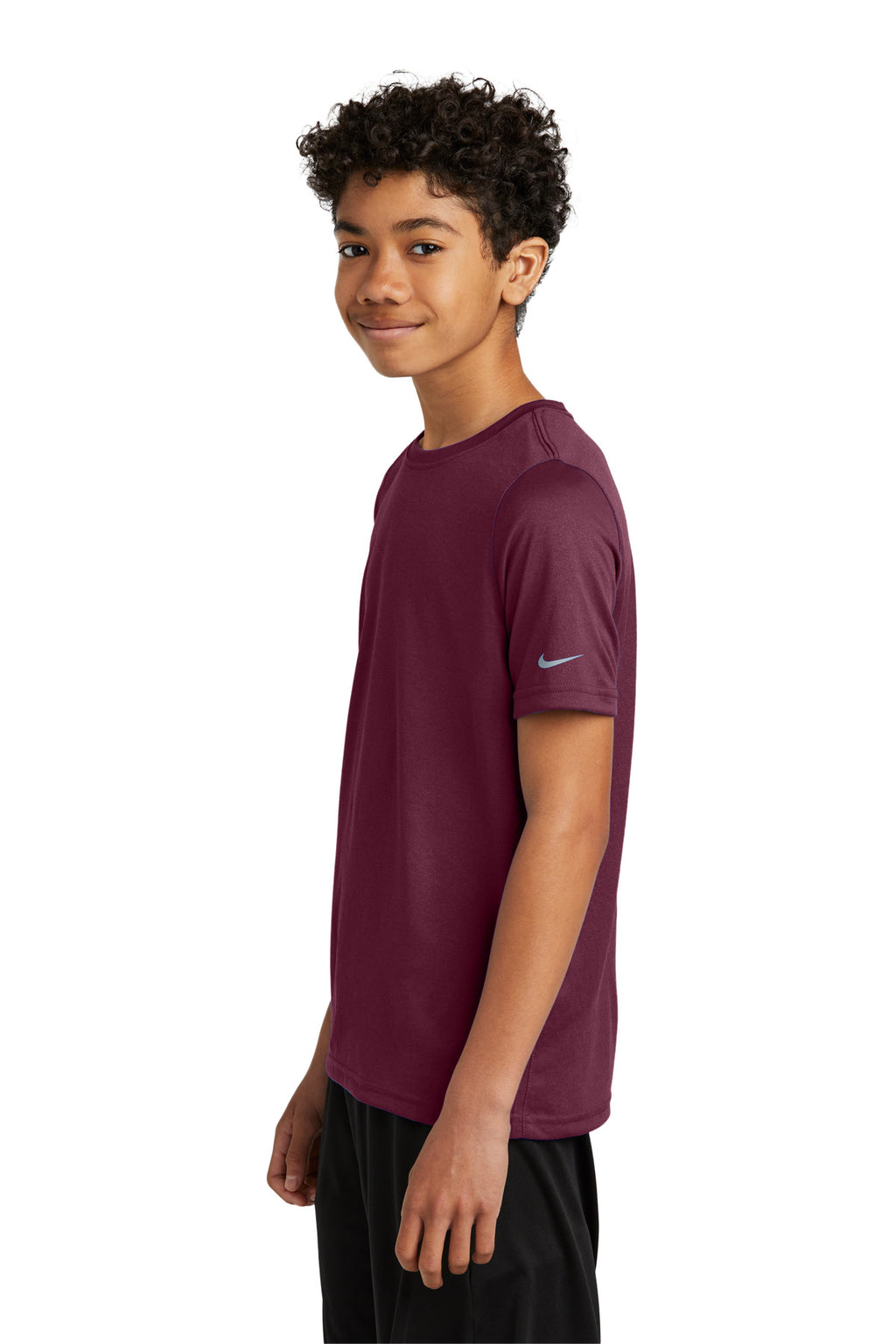 Nike Youth Swoosh Sleeve rLegend Tee NKDX8787 - Deep Maroon - side