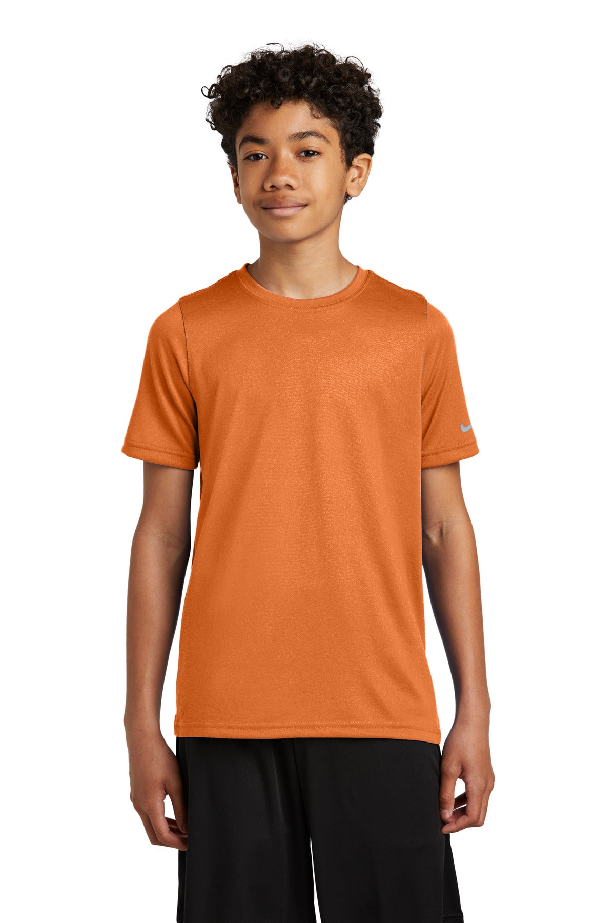 Nike Youth Swoosh Sleeve rLegend Tee NKDX8787 - Desert Orange - front