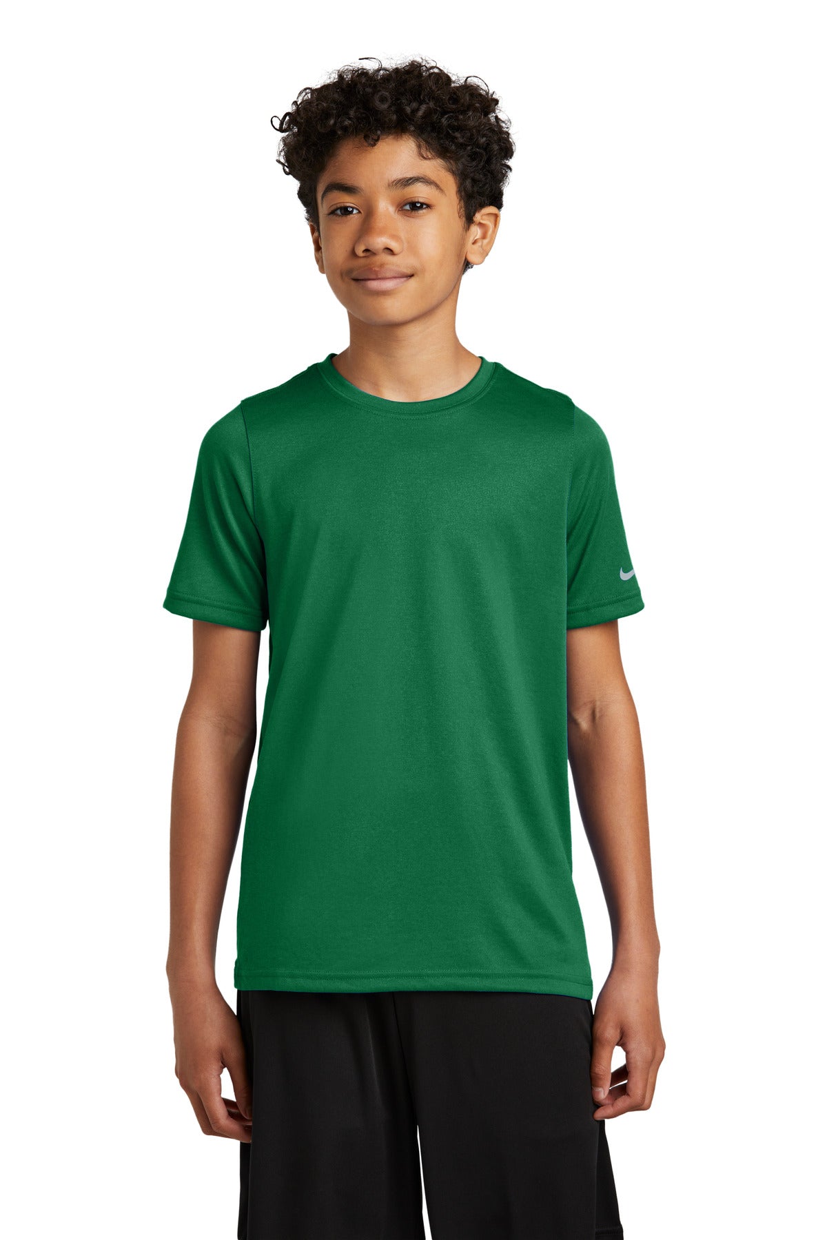 Nike Youth Swoosh Sleeve rLegend Tee NKDX8787 - Gorge Green - front