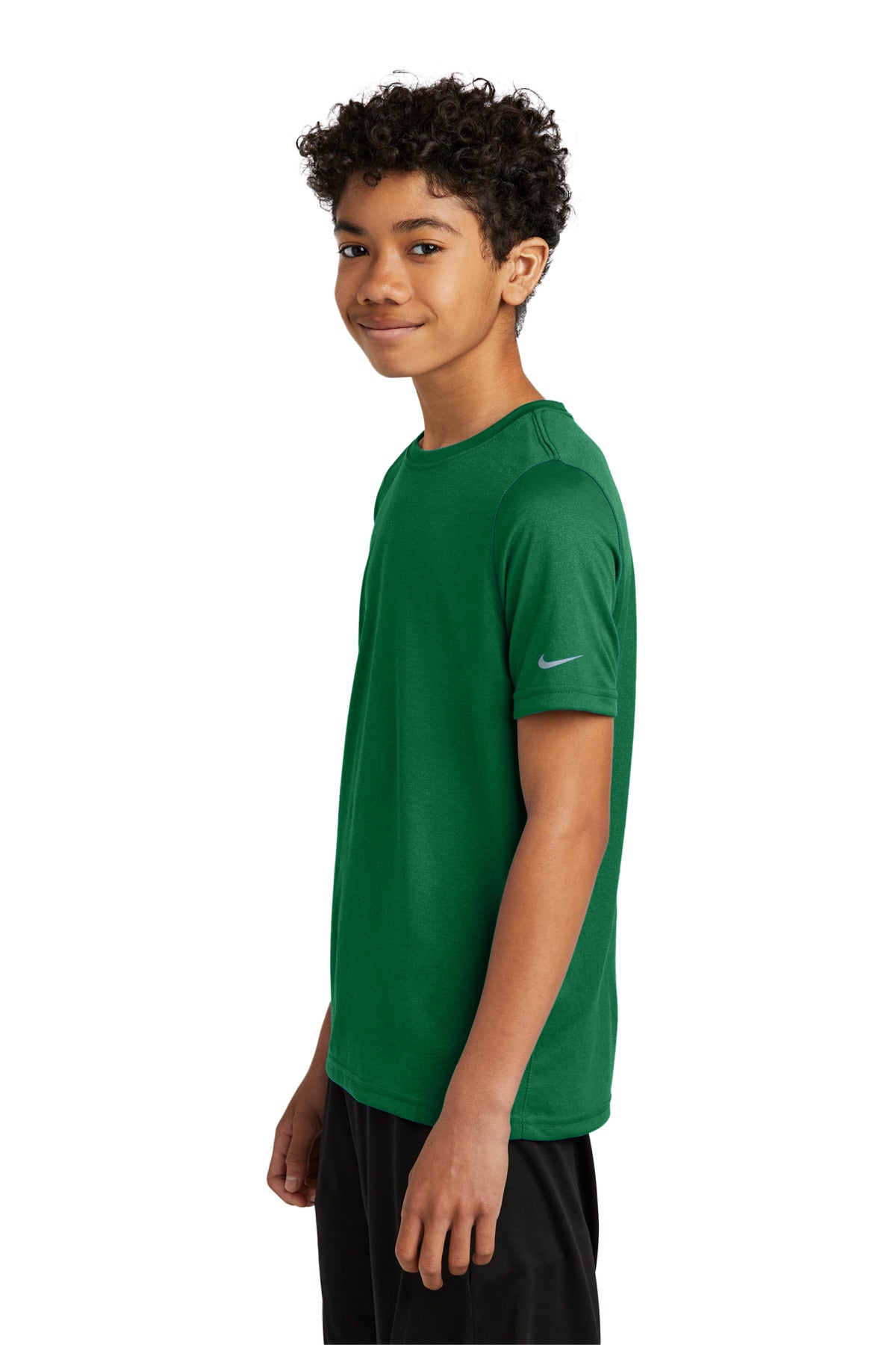 Nike Youth Swoosh Sleeve rLegend Tee NKDX8787 - Gorge Green - side