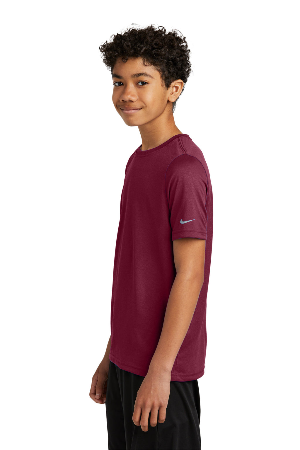 Nike Youth Swoosh Sleeve rLegend Tee NKDX8787 - Team Maroon - side