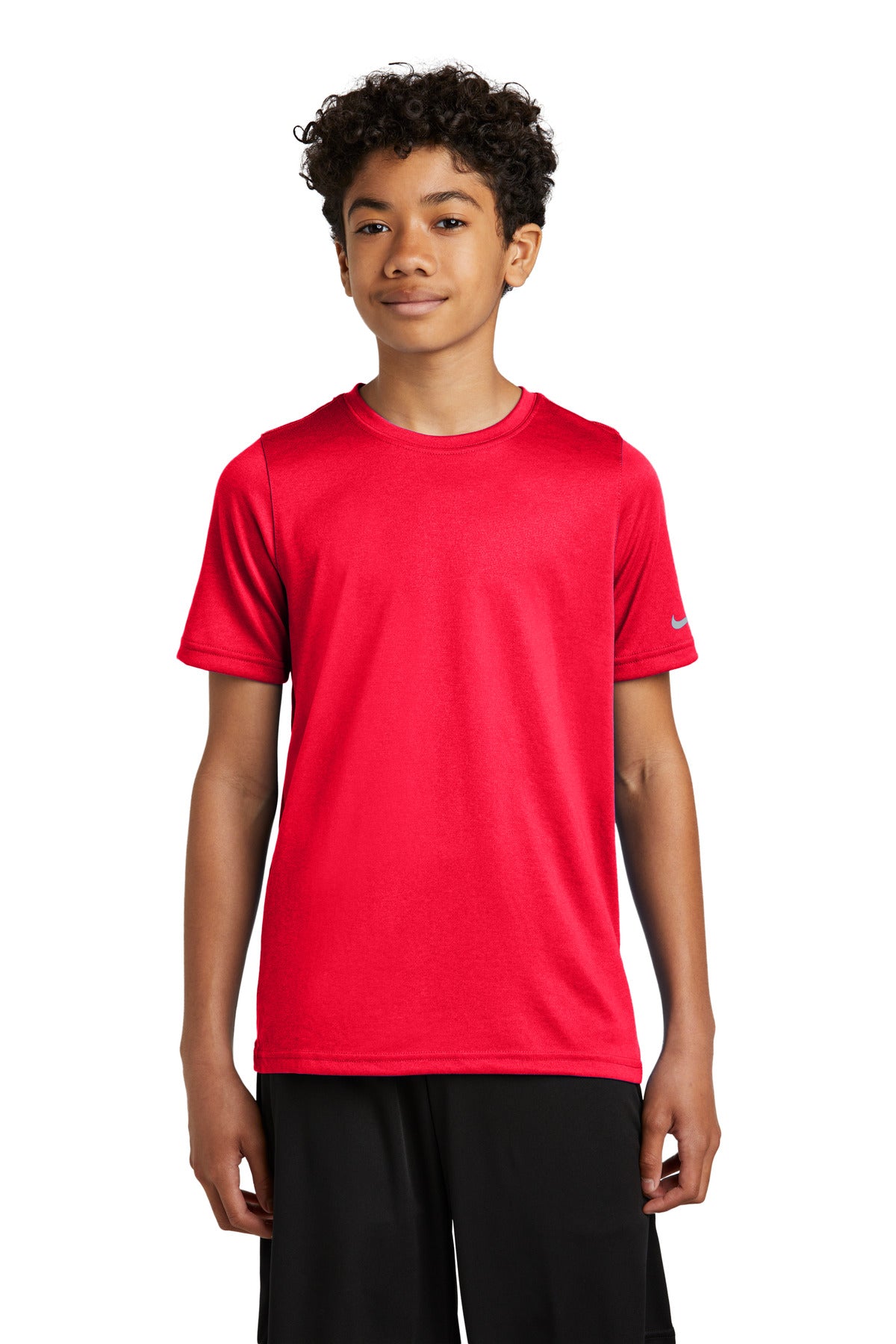 Nike Youth Swoosh Sleeve rLegend Tee NKDX8787 - University Red - front