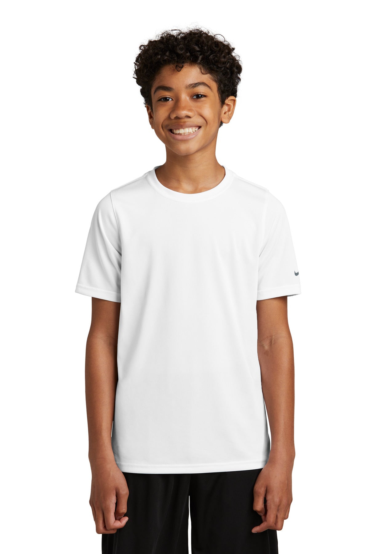 Nike Youth Swoosh Sleeve rLegend Tee NKDX8787 - White - front