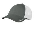 Nike Stretch-to-Fit Mesh Back Cap NKFB6448 - Anthracite/ White - front