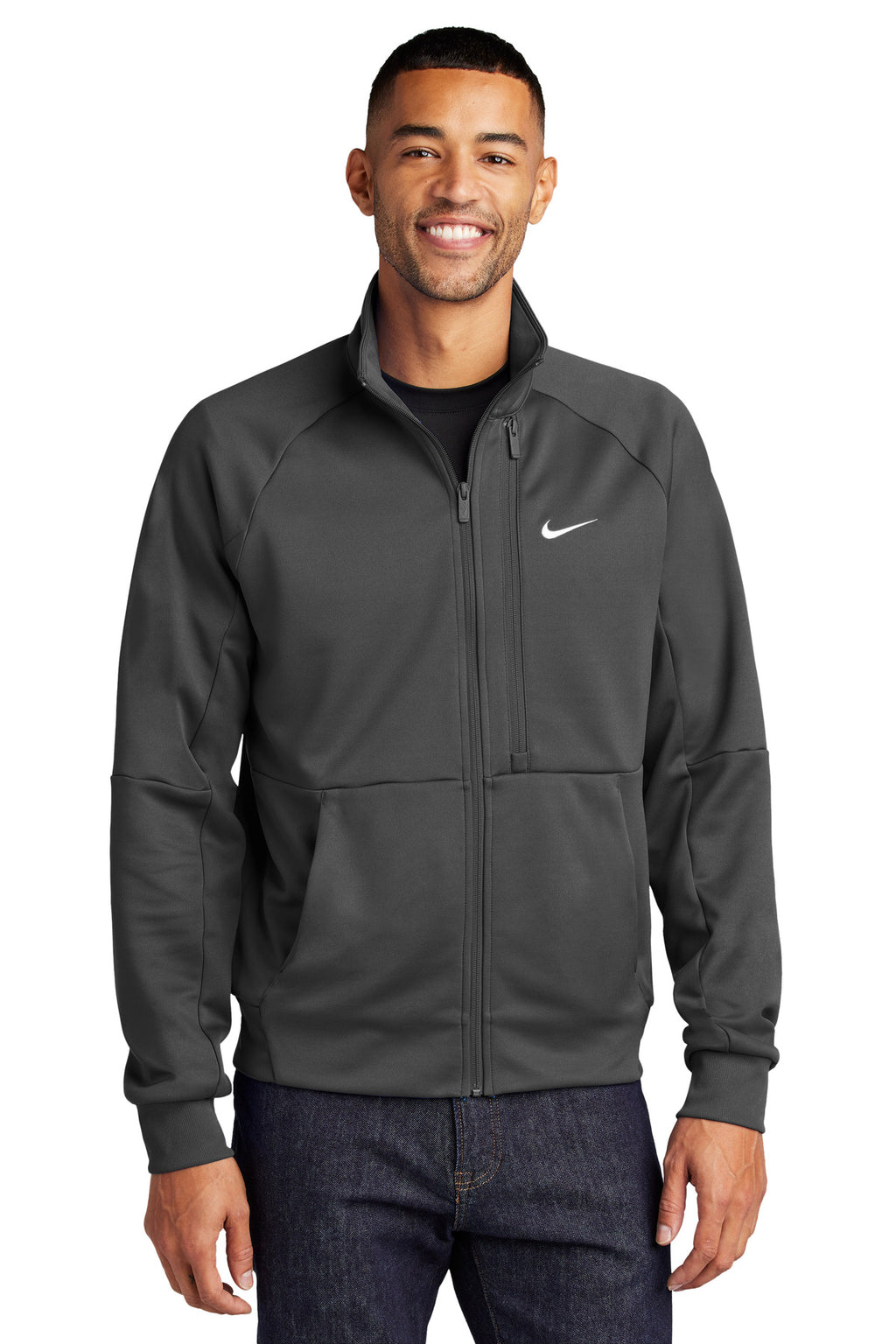 Nike Full-Zip Chest Swoosh Jacket NKFD9891 - Anthracite - front