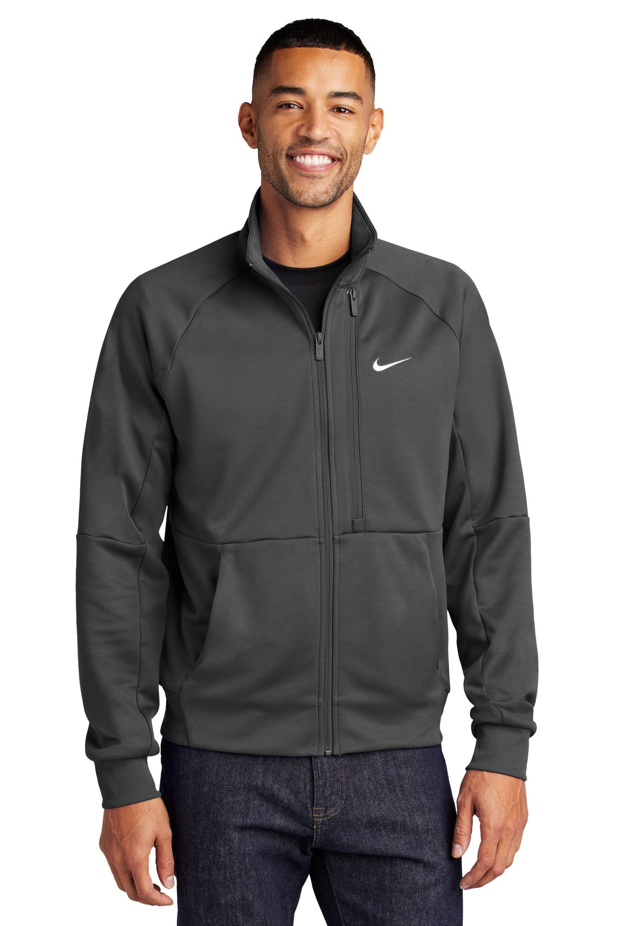 Nike Full-Zip Chest Swoosh Jacket NKFD9891 - Anthracite - front