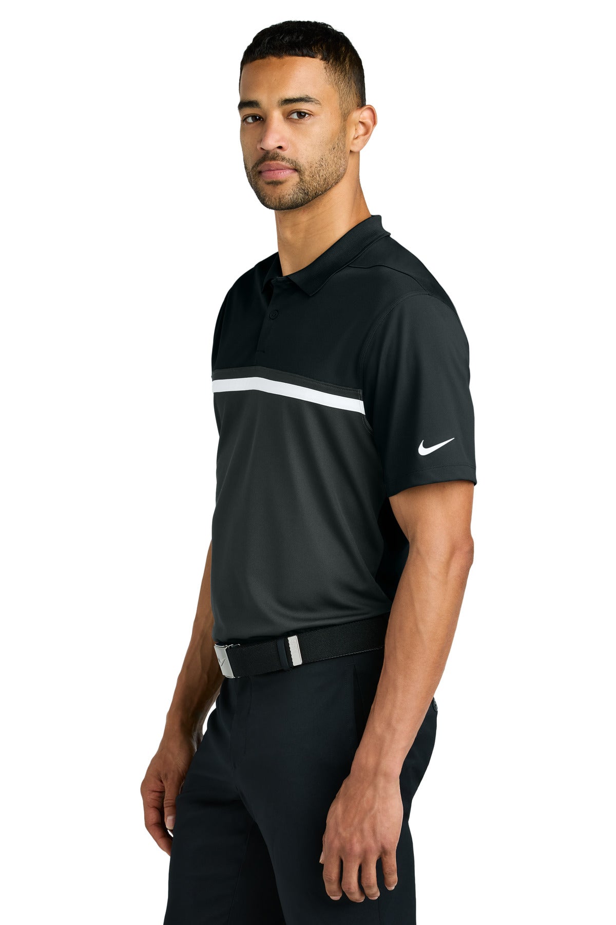 Nike Dri-FIT Victory Colorblock Polo NKFQ3968 - Black/ Anthracite/ White - side