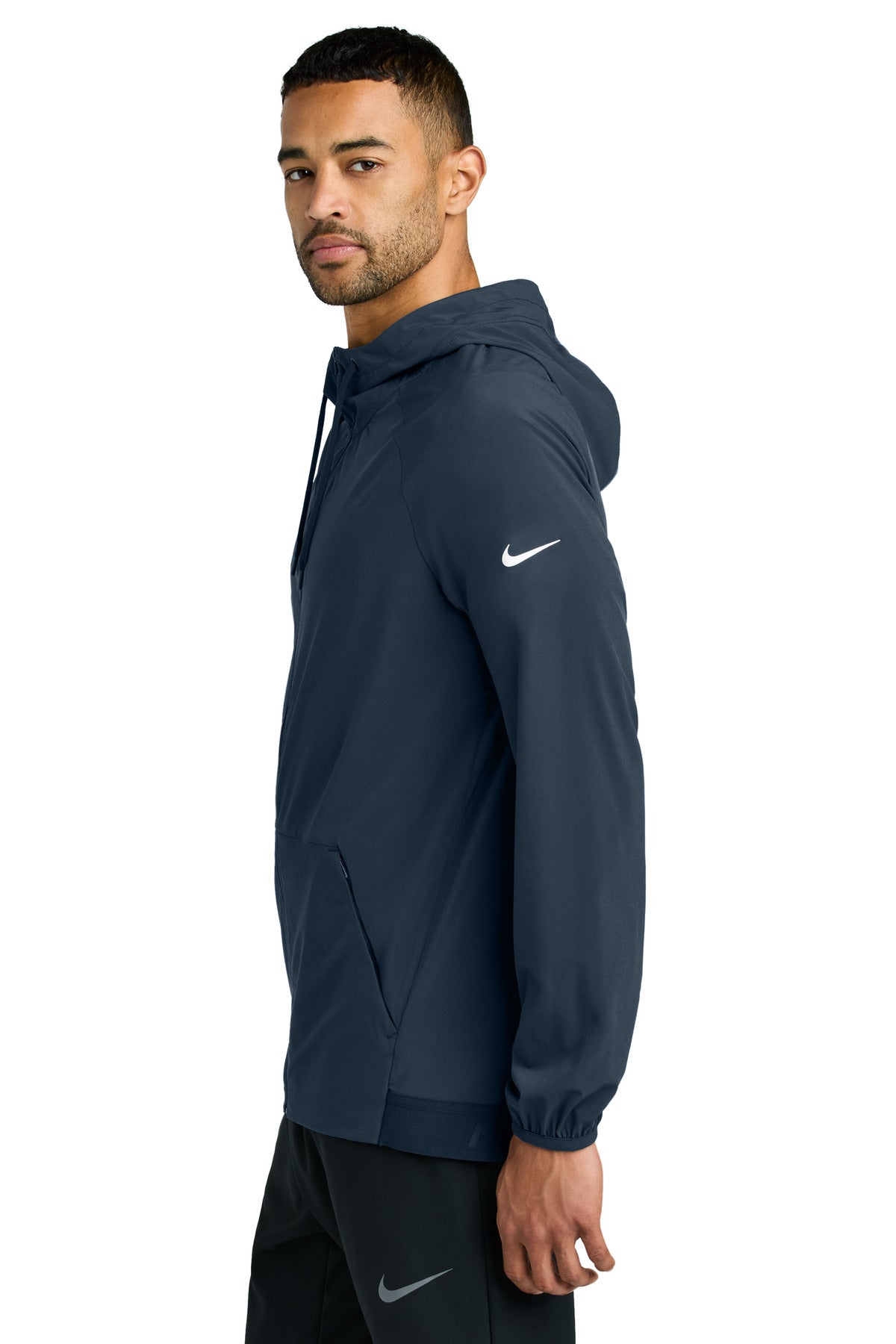 Nike Pro Hooded Jacket NKFQ4761 - Navy/ Game Royal - side