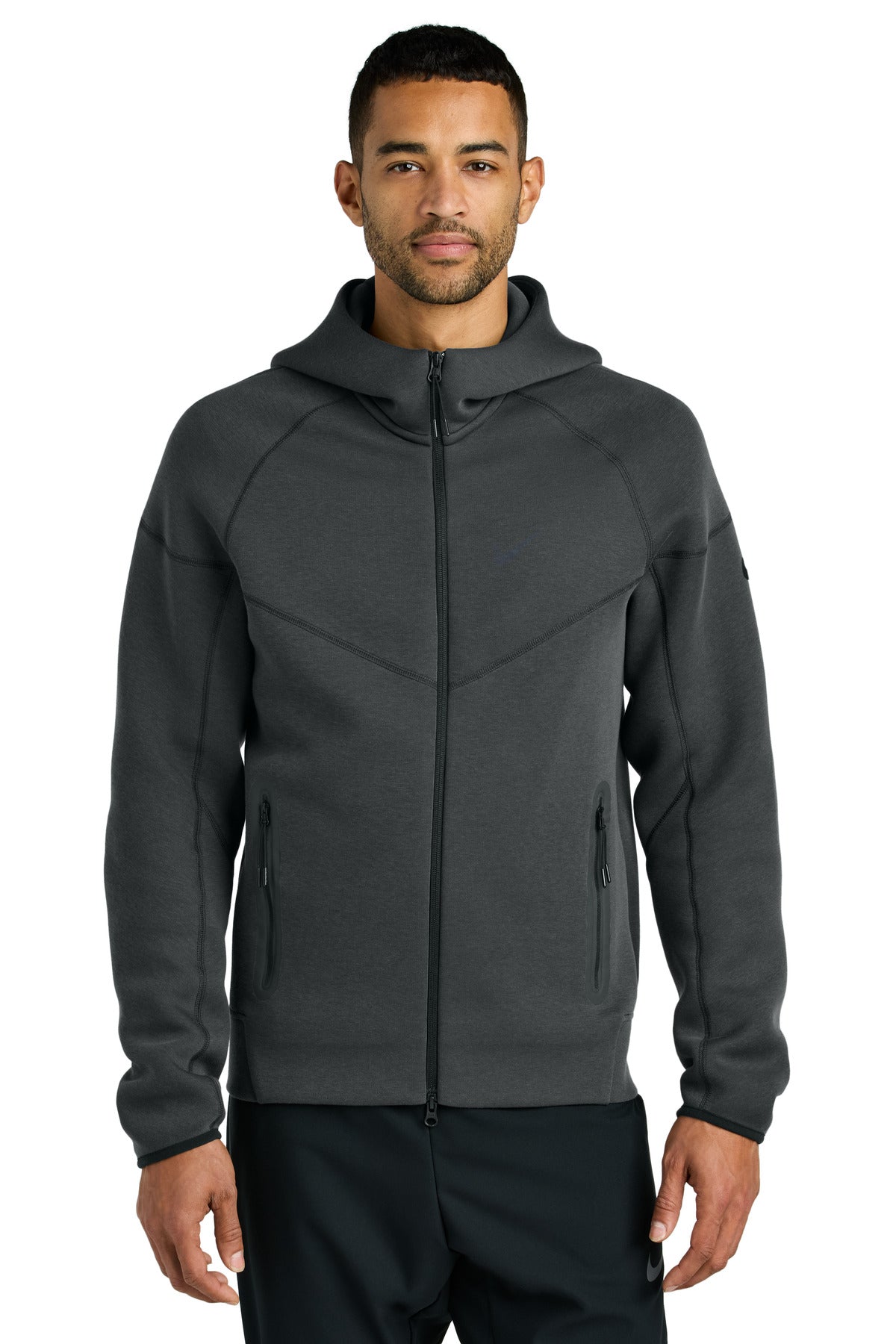 Nike Tech Fleece Full-Zip Hoodie NKFQ4762 - Anthracite Heather - front