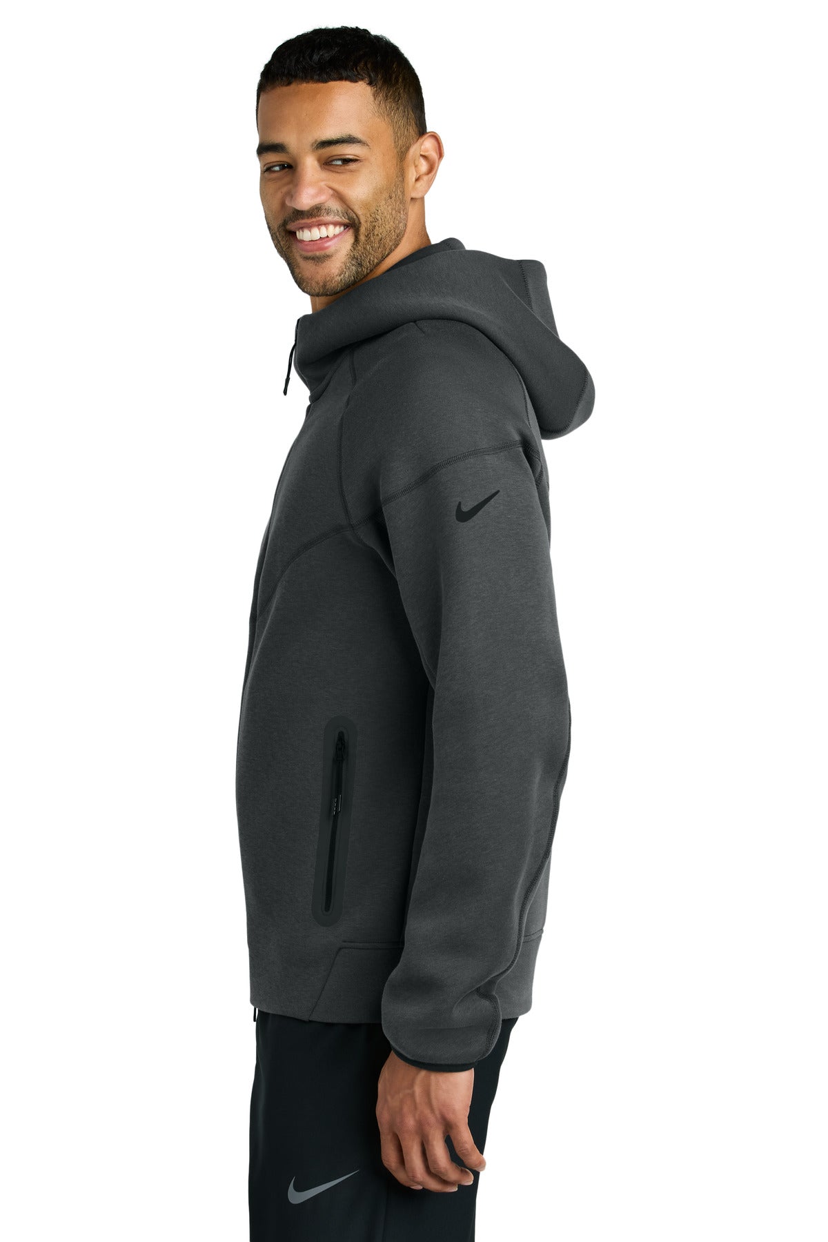 Nike Tech Fleece Full-Zip Hoodie NKFQ4762 - Anthracite Heather - side