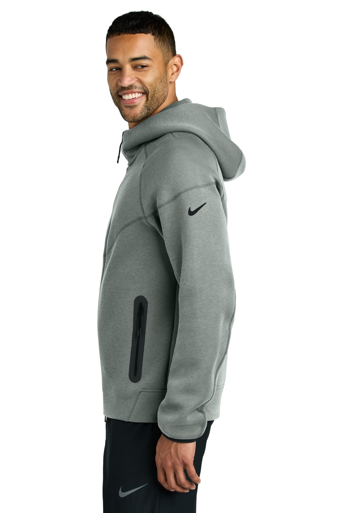 Nike Tech Fleece Full-Zip Hoodie NKFQ4762 - Dark Grey Heather - side