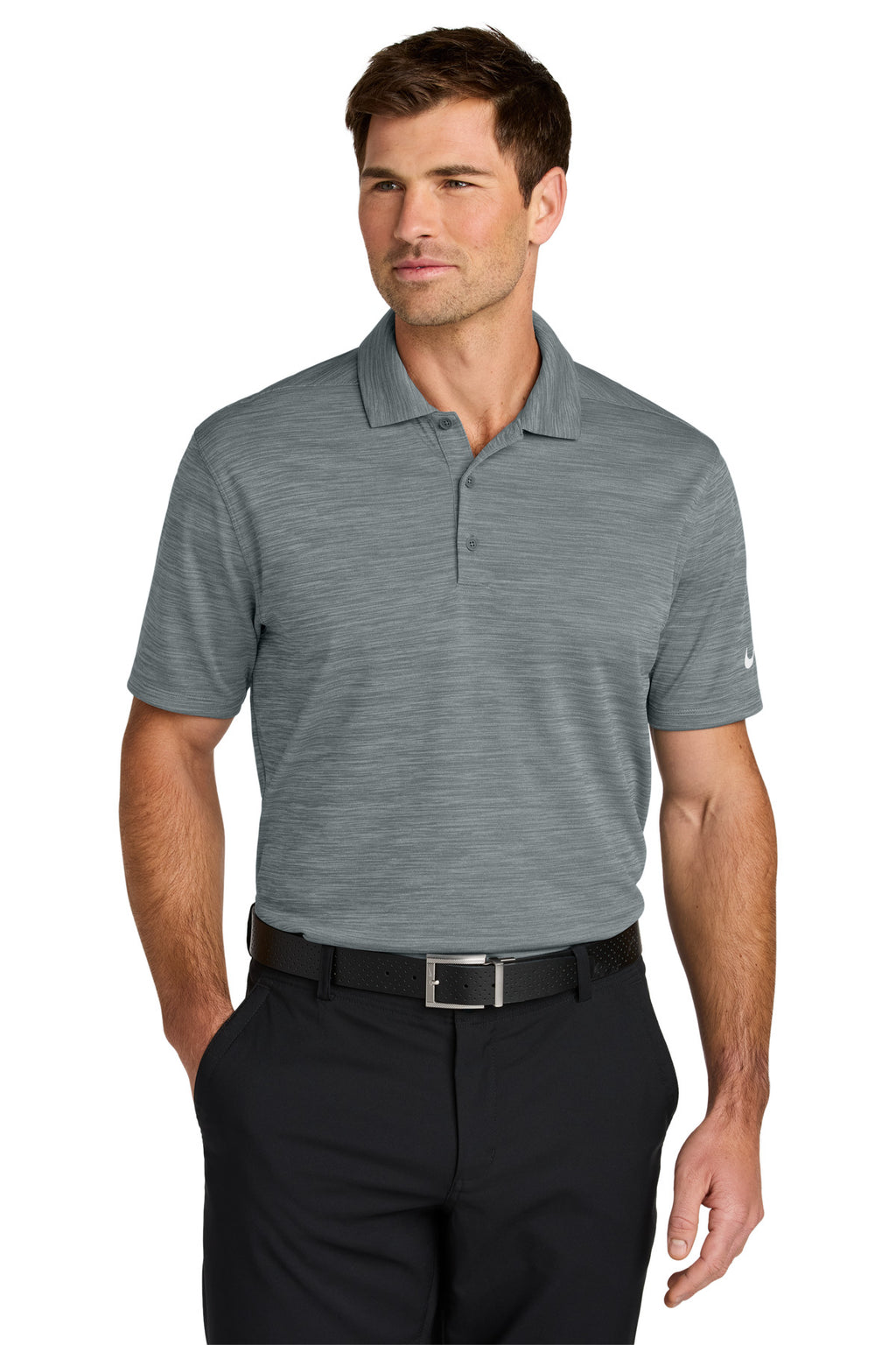 Nike Dri-FIT Striated Polo NKFQ4792 - Cool Grey - front