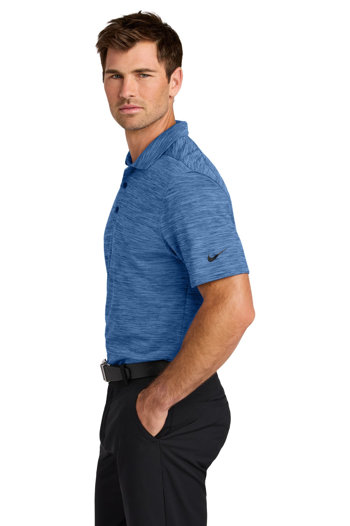 Nike Dri-FIT Striated Polo NKFQ4792 - Game Royal - side