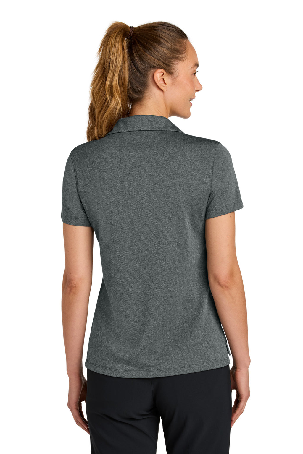 Nike Women's Dri-FIT Smooth Heather Polo NKFQ4793 - Anthracite Heather - back