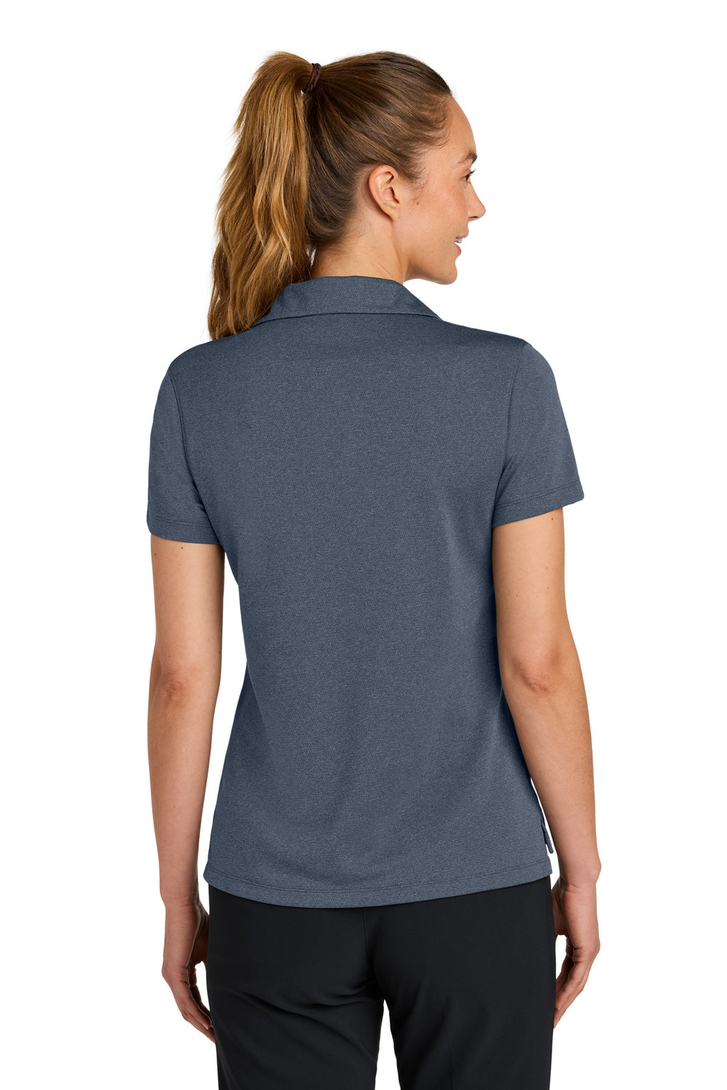 Nike Women's Dri-FIT Smooth Heather Polo NKFQ4793 - Navy Heather - back