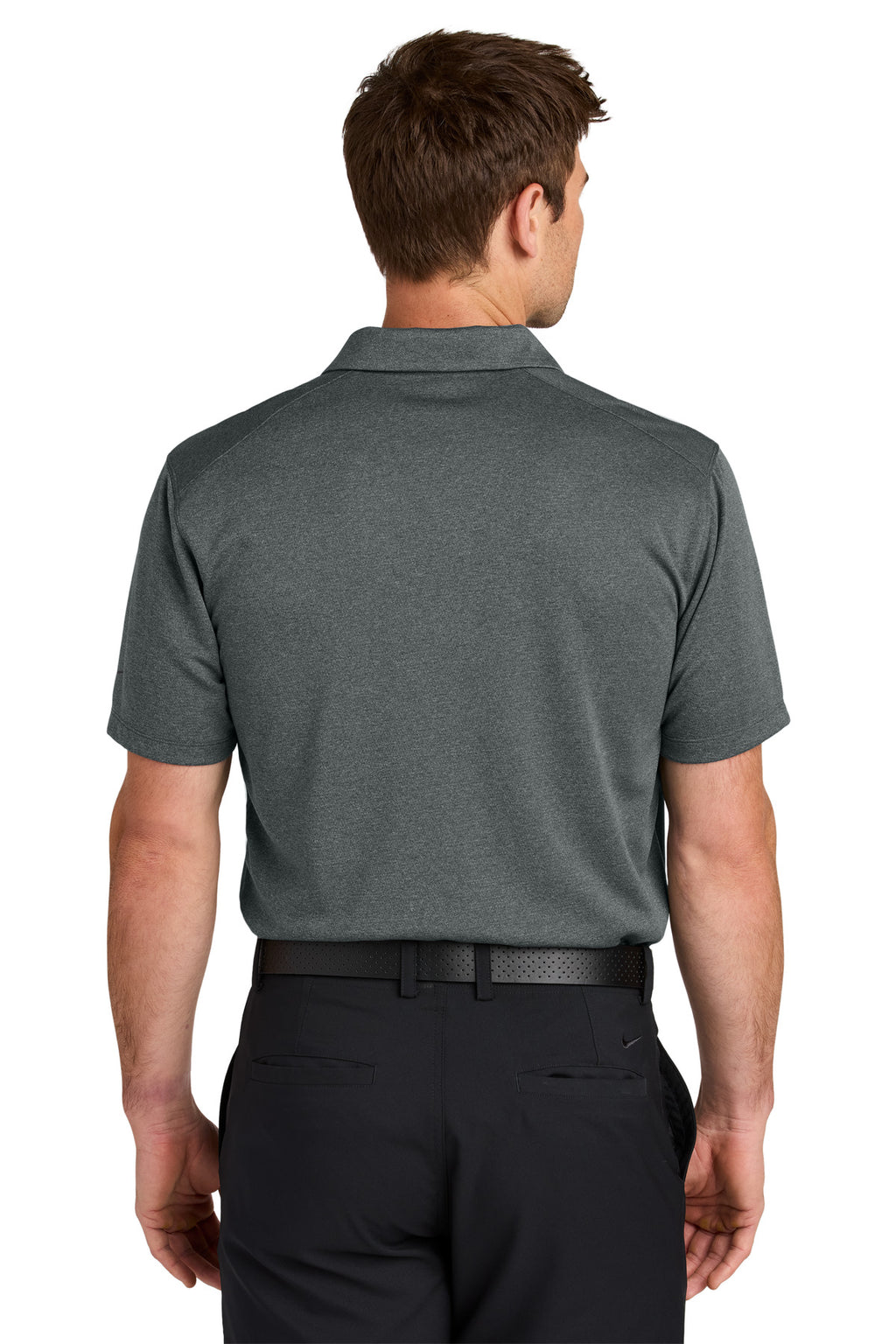 Nike Dri-FIT Smooth Heather Polo NKFQ4794 - Anthracite Heather - back