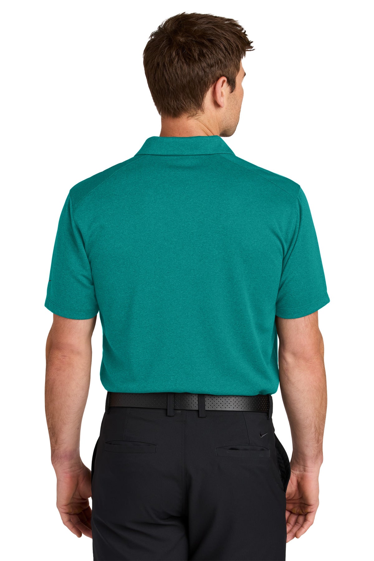 Nike Dri-FIT Smooth Heather Polo NKFQ4794 - Bright Spruce Heather - back