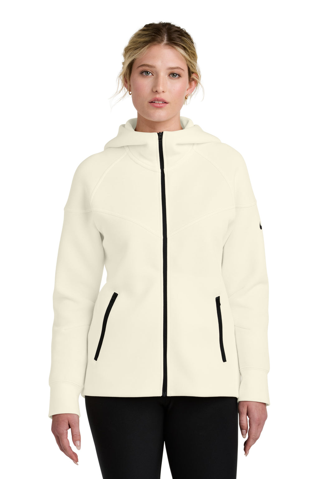 Nike Women's Tech Fleece Full-Zip Hoodie NKFQ4798 - Pale Ivory - front