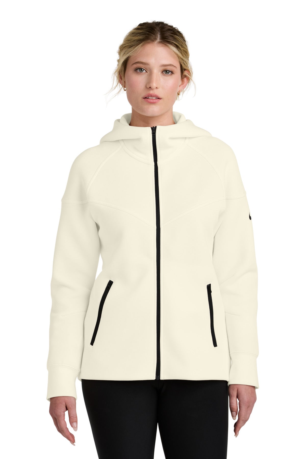 Nike Women's Tech Fleece Full-Zip Hoodie NKFQ4798 - Pale Ivory - front
