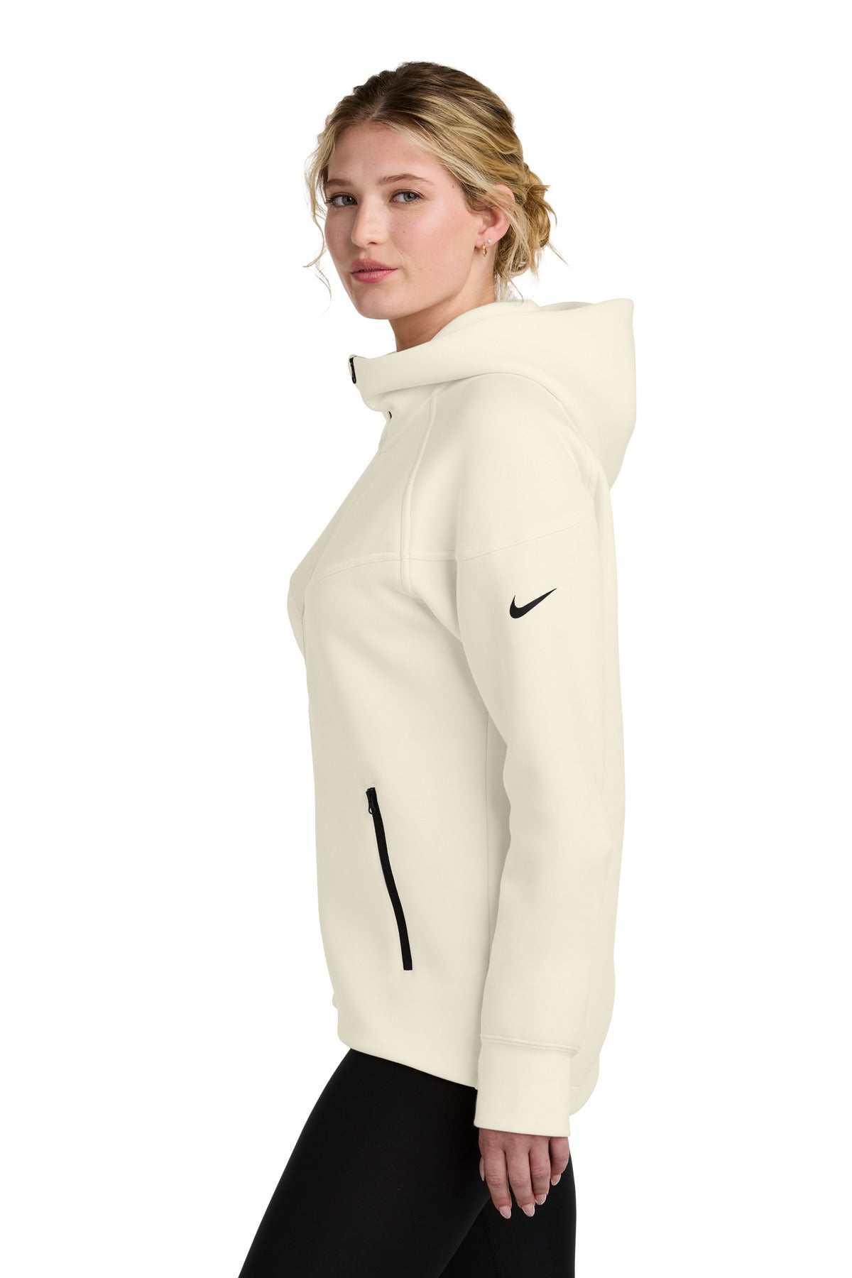 Nike Women's Tech Fleece Full-Zip Hoodie NKFQ4798 - Pale Ivory - side