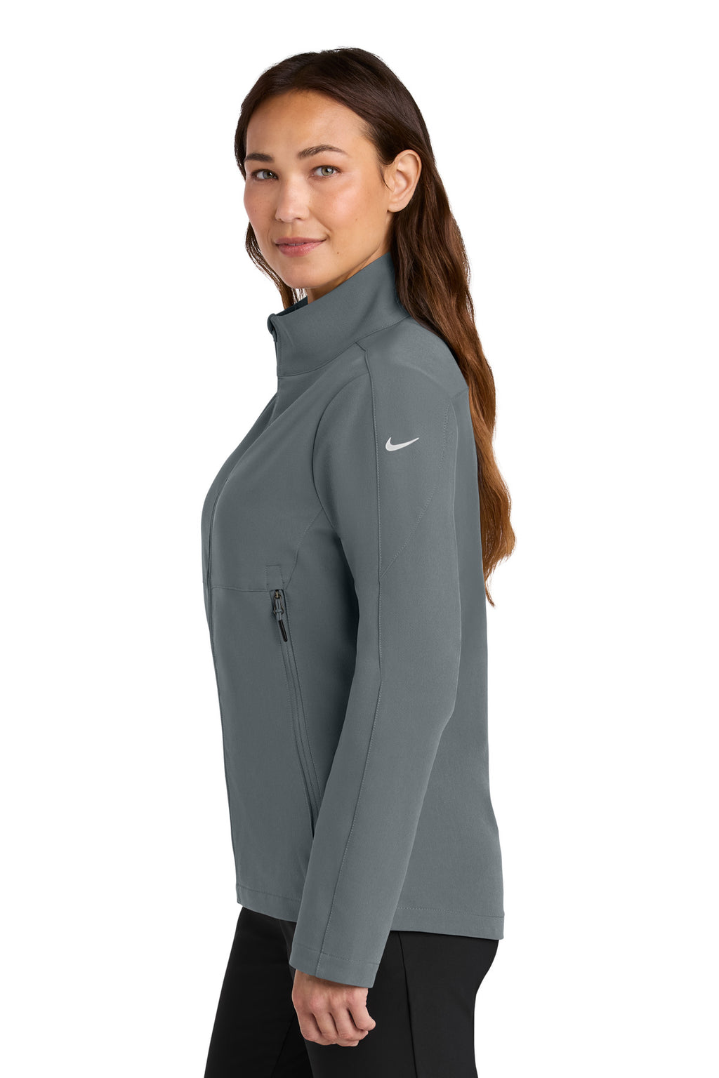 Nike Women's Full-Zip Soft Shell Jacket NKHM7937 - Dark Grey - side