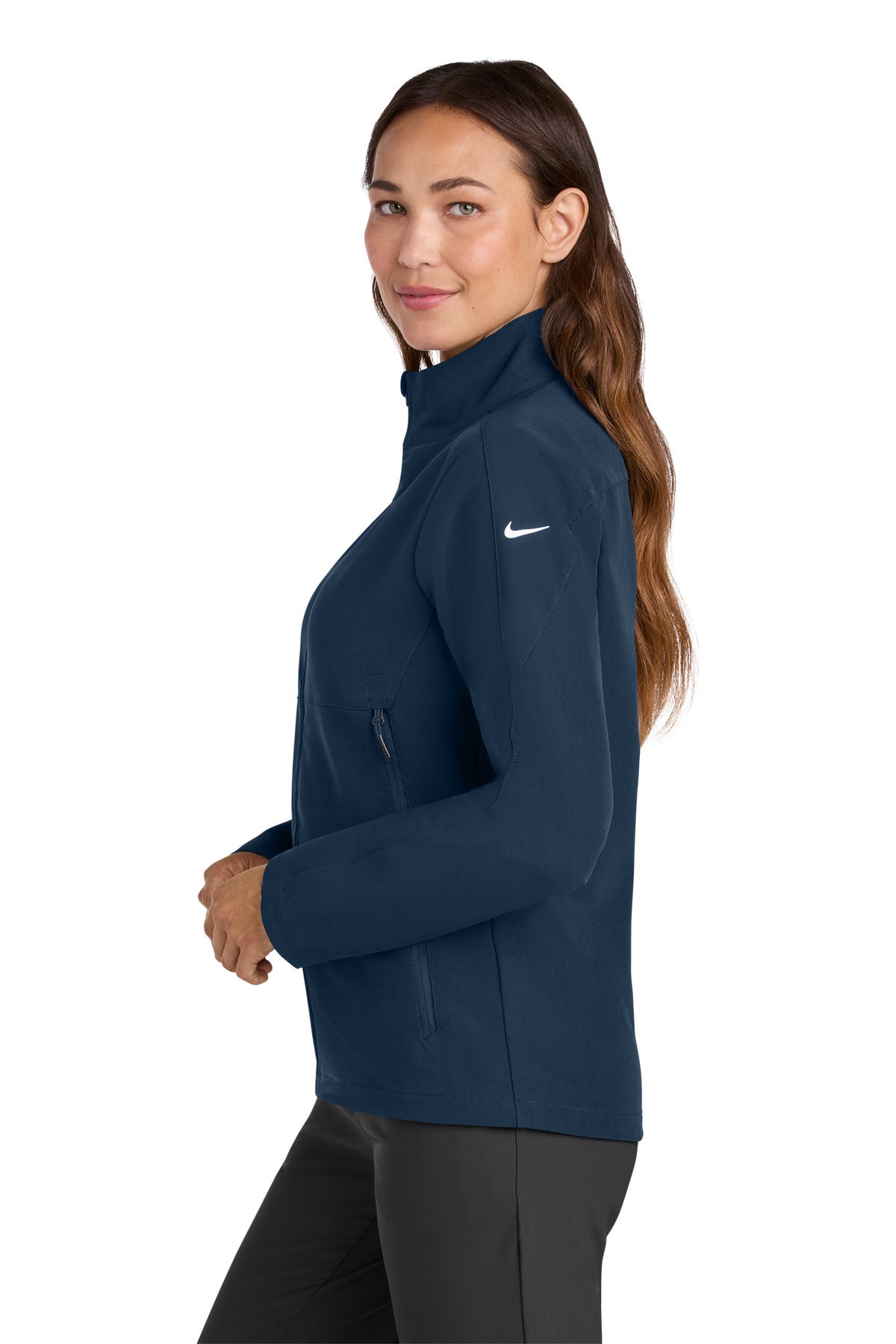 Nike Women's Full-Zip Soft Shell Jacket NKHM7937 - Navy - side