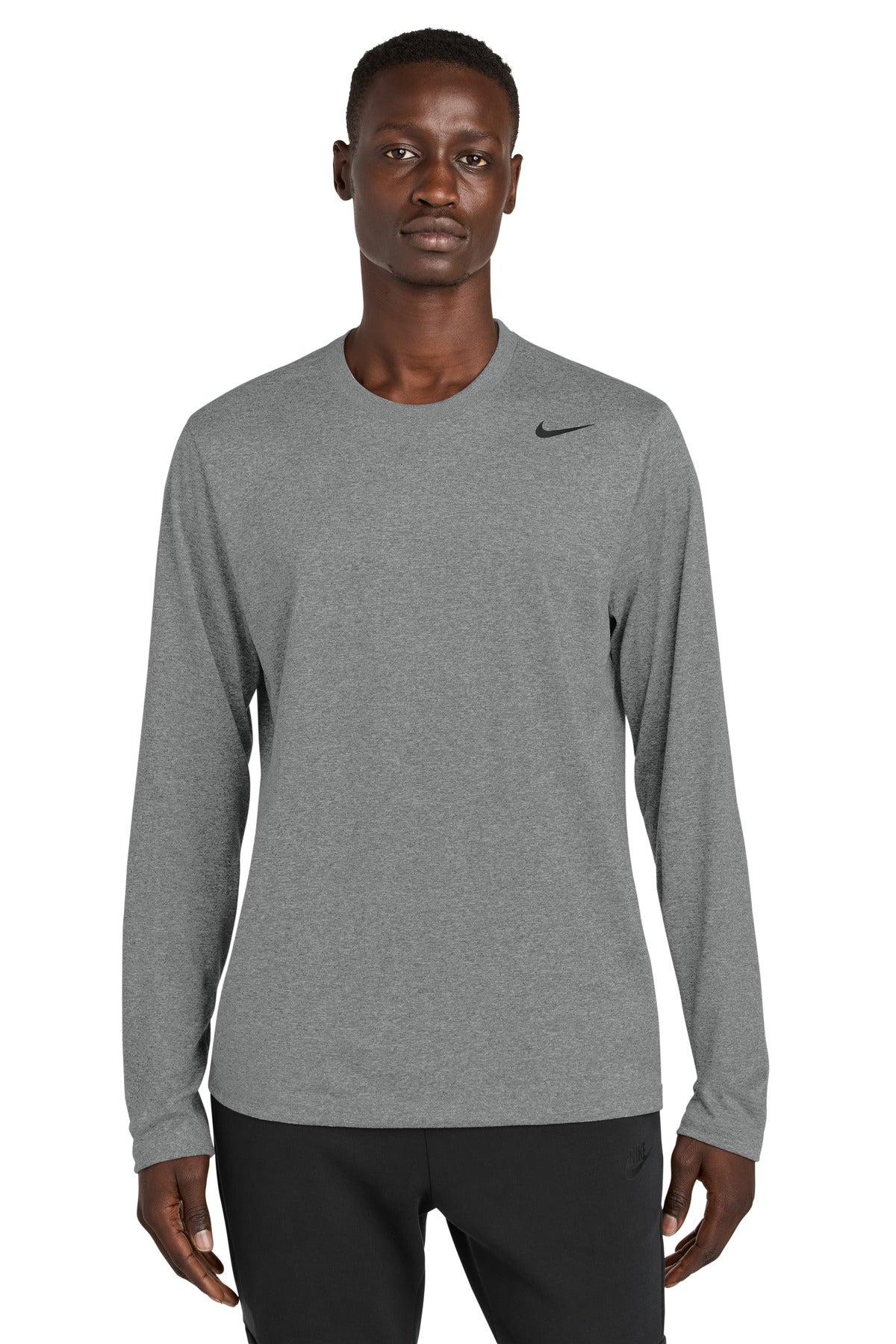 Nike Team rLegend Long Sleeve Tee NKHQ4550 - Carbon Heather - front