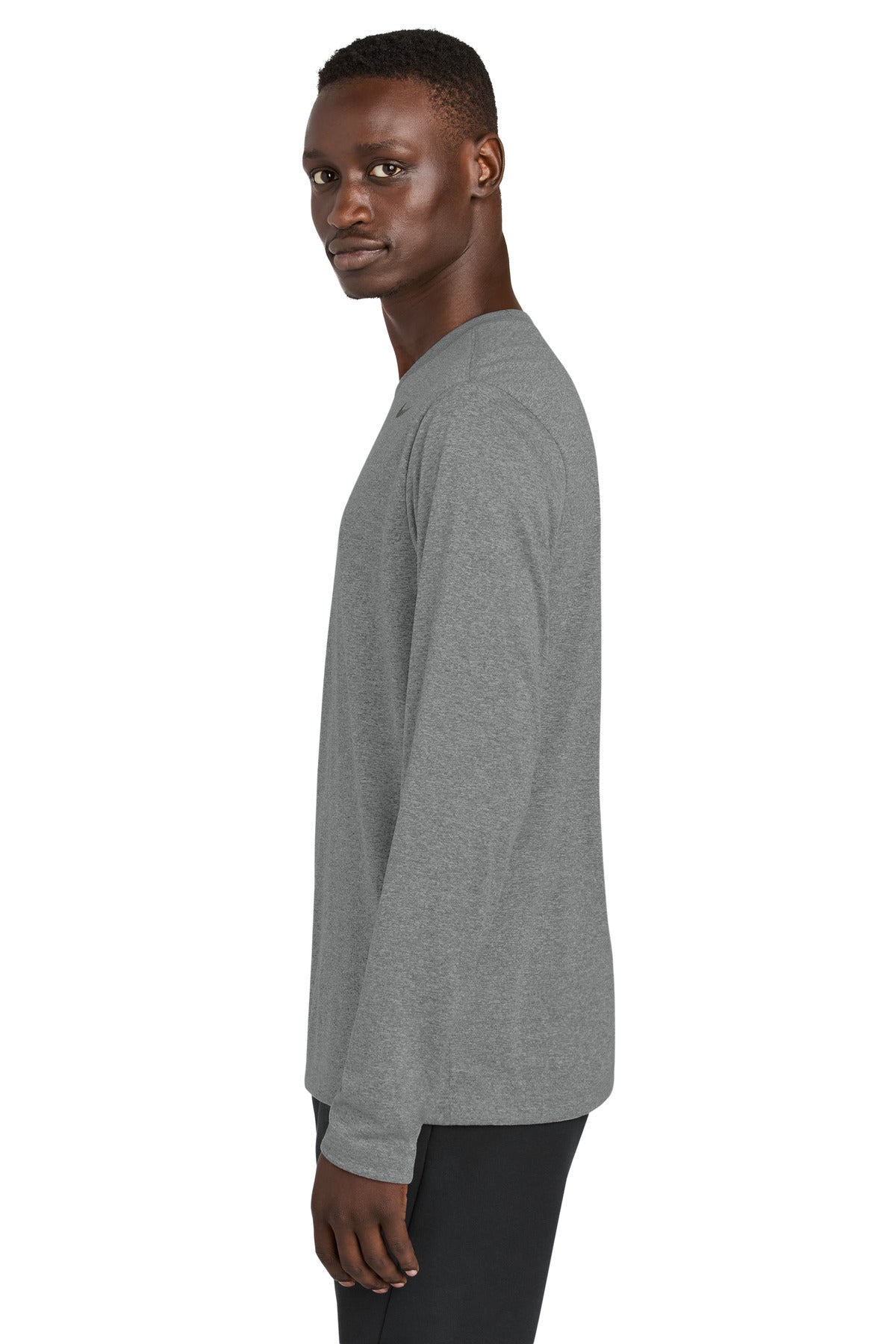 Nike Team rLegend Long Sleeve Tee NKHQ4550 - Carbon Heather - side