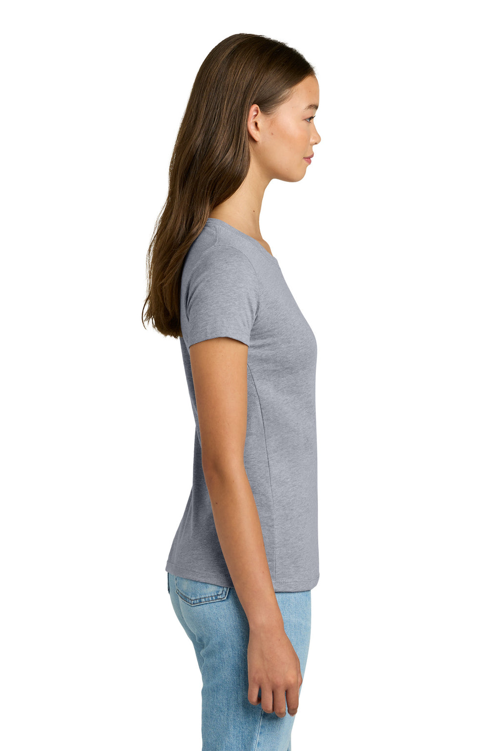 Next Level Apparel Women's Ideal Tee NL1510 - Heather Gray - side