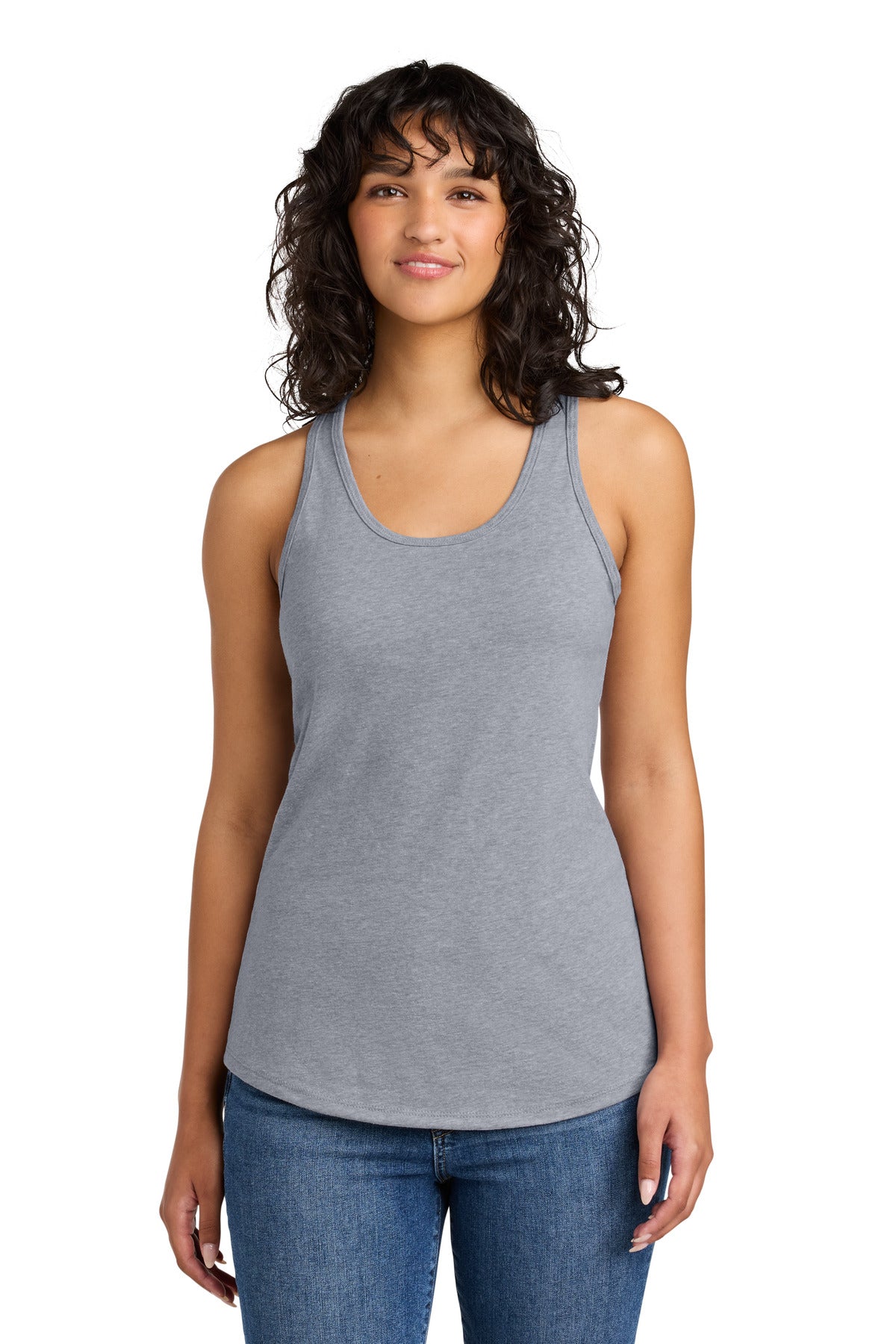 Next Level Apparel Women's Ideal Racerback Tank NL1533 - Heather Gray - front