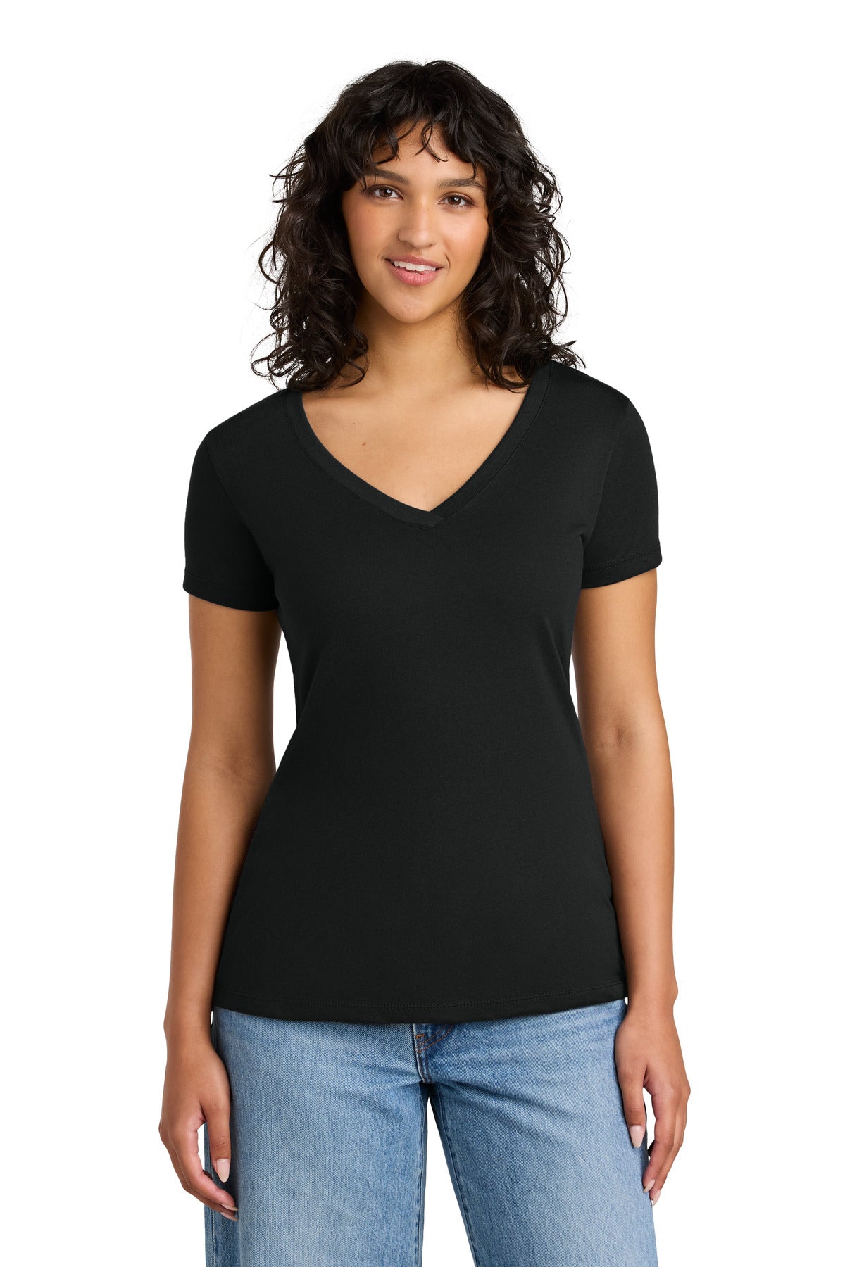 Next Level Apparel Women's Ideal V-Neck Tee NL1540 - Black - front