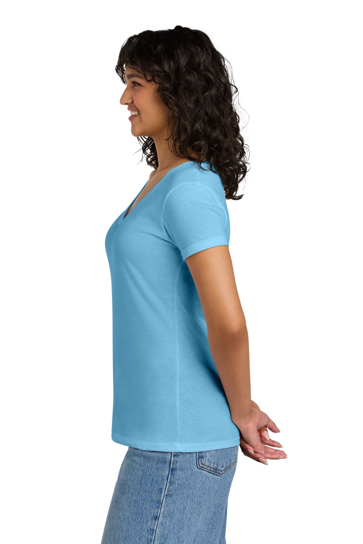 Next Level Apparel Women's Ideal V-Neck Tee NL1540 - Cancun - side
