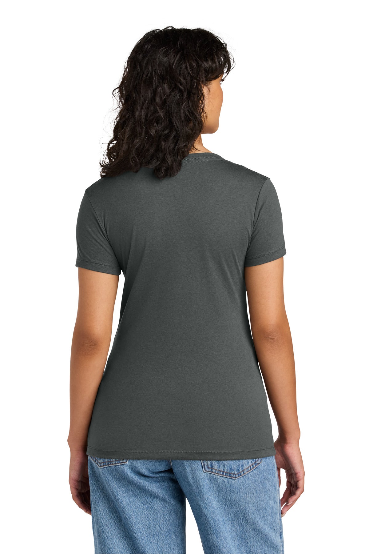 Next Level Apparel Women's Ideal V-Neck Tee NL1540 - Dark Gray - back
