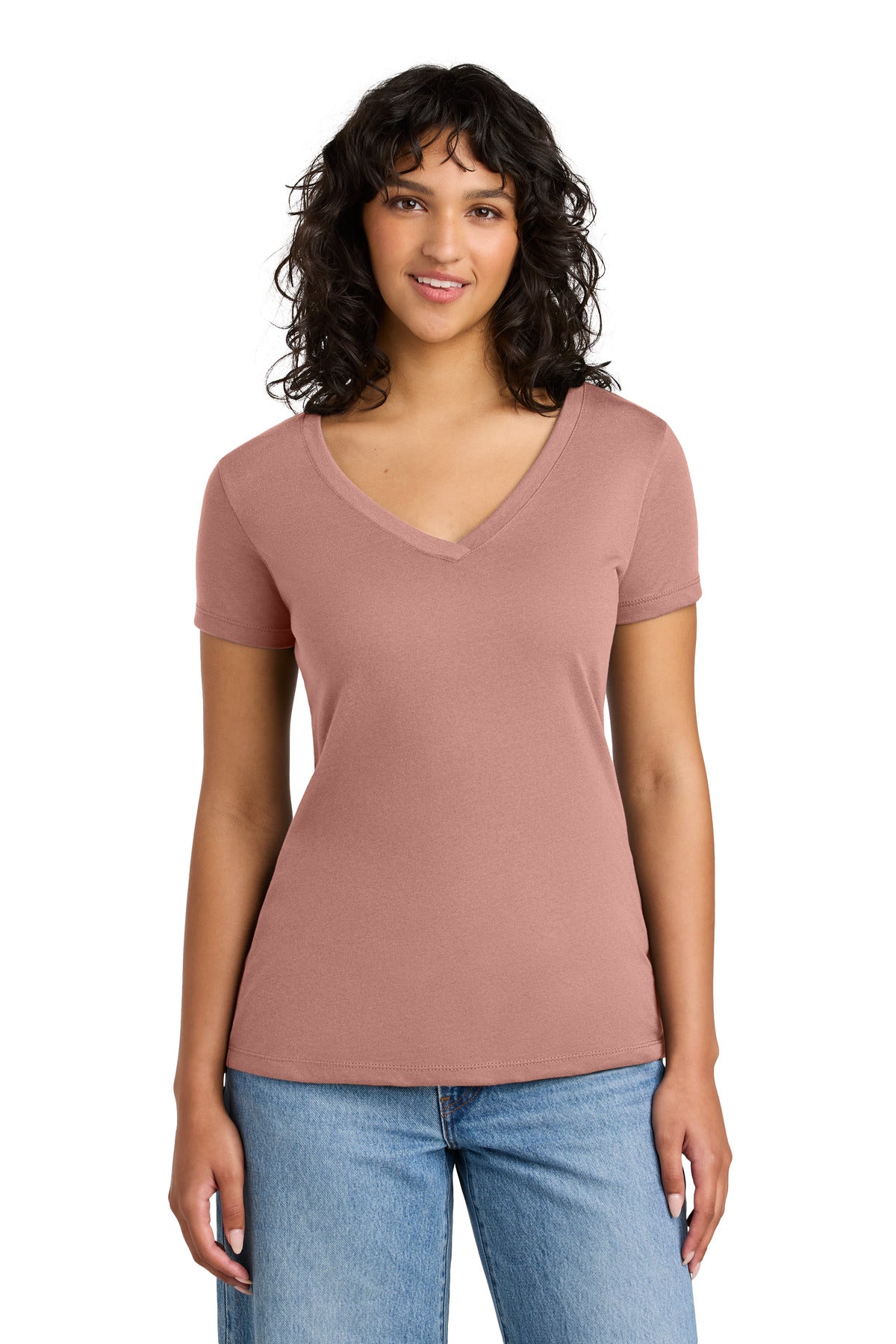 Next Level Apparel Women's Ideal V-Neck Tee NL1540 - Desert Pink - front