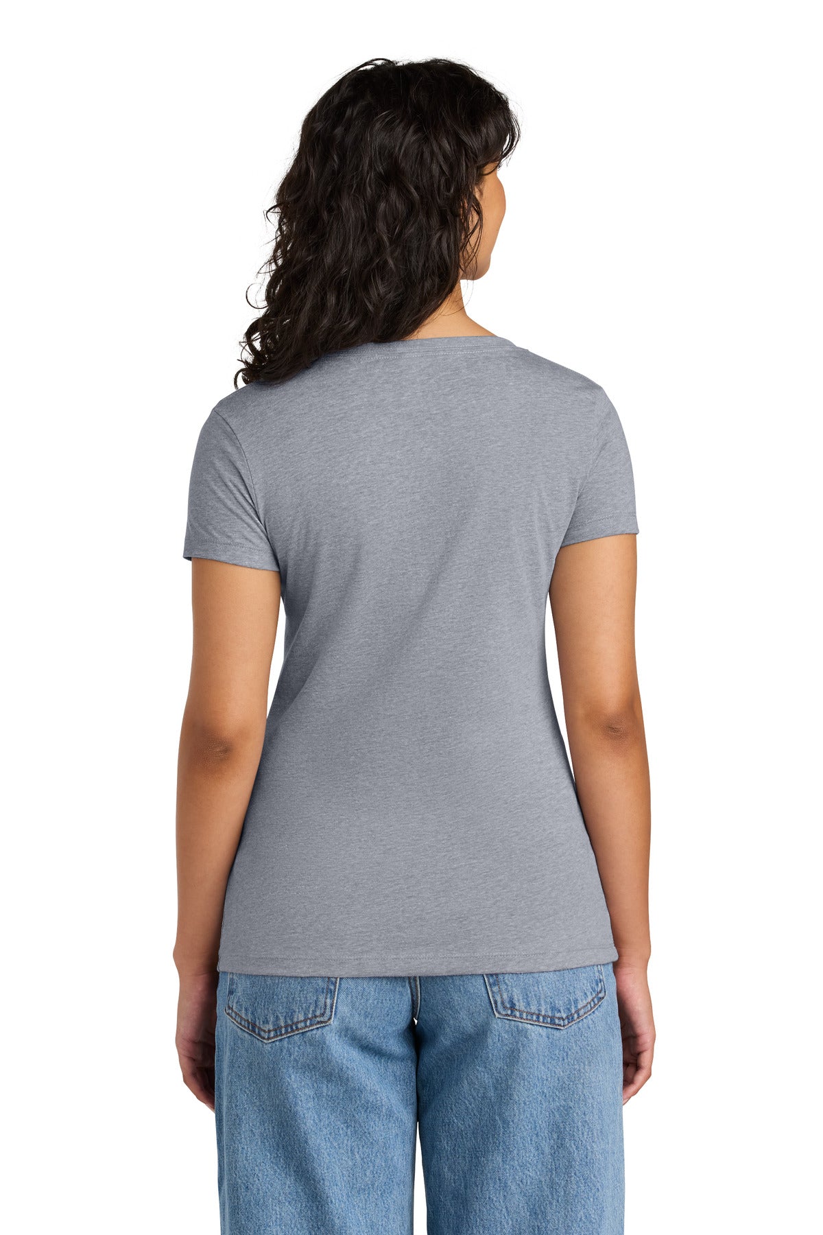 Next Level Apparel Women's Ideal V-Neck Tee NL1540 - Heather Gray - back