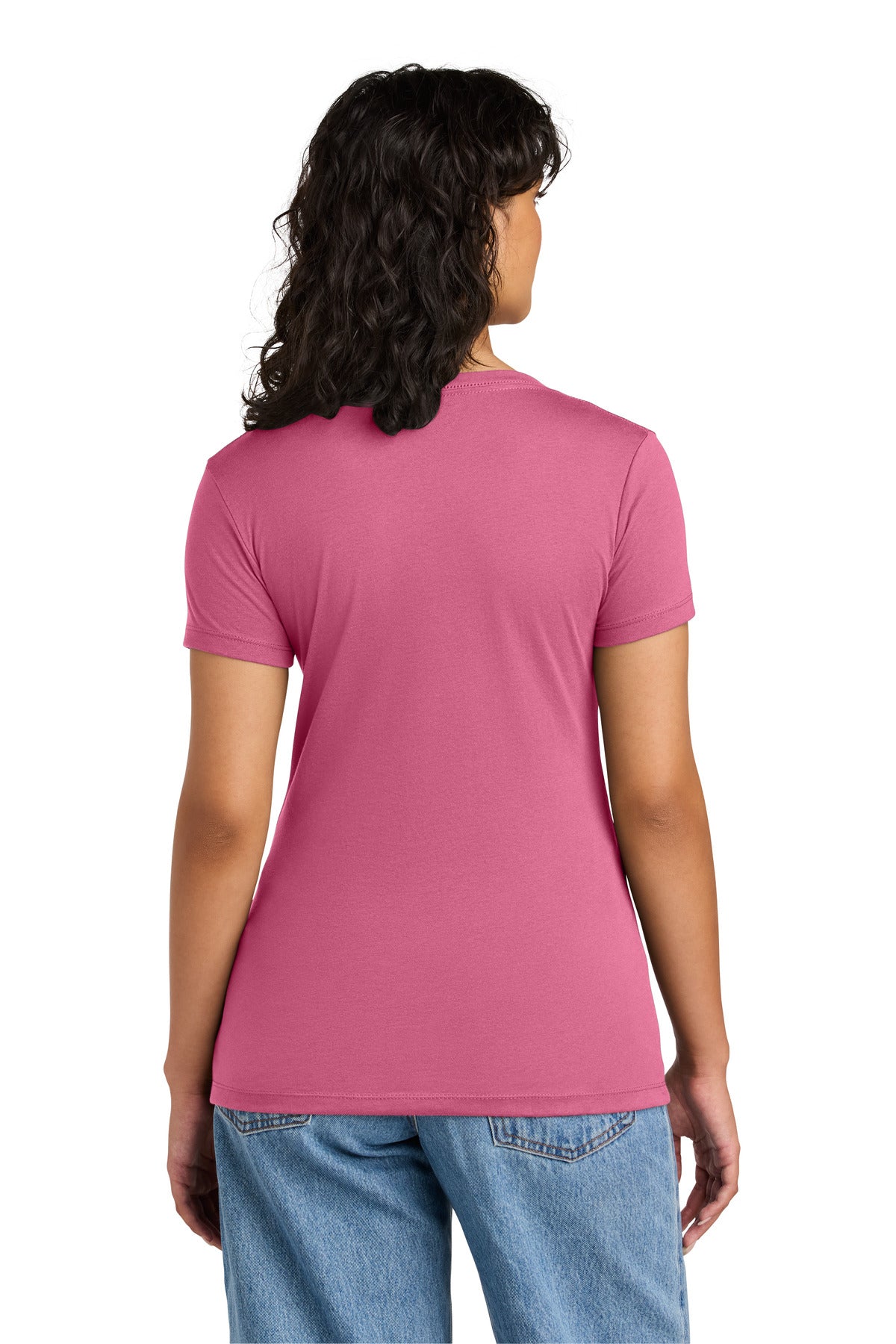 Next Level Apparel Women's Ideal V-Neck Tee NL1540 - Hot Pink - back